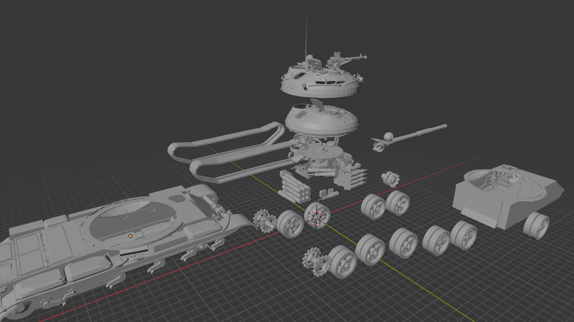 T-62A Main Battle Tank STL 3D Print Model