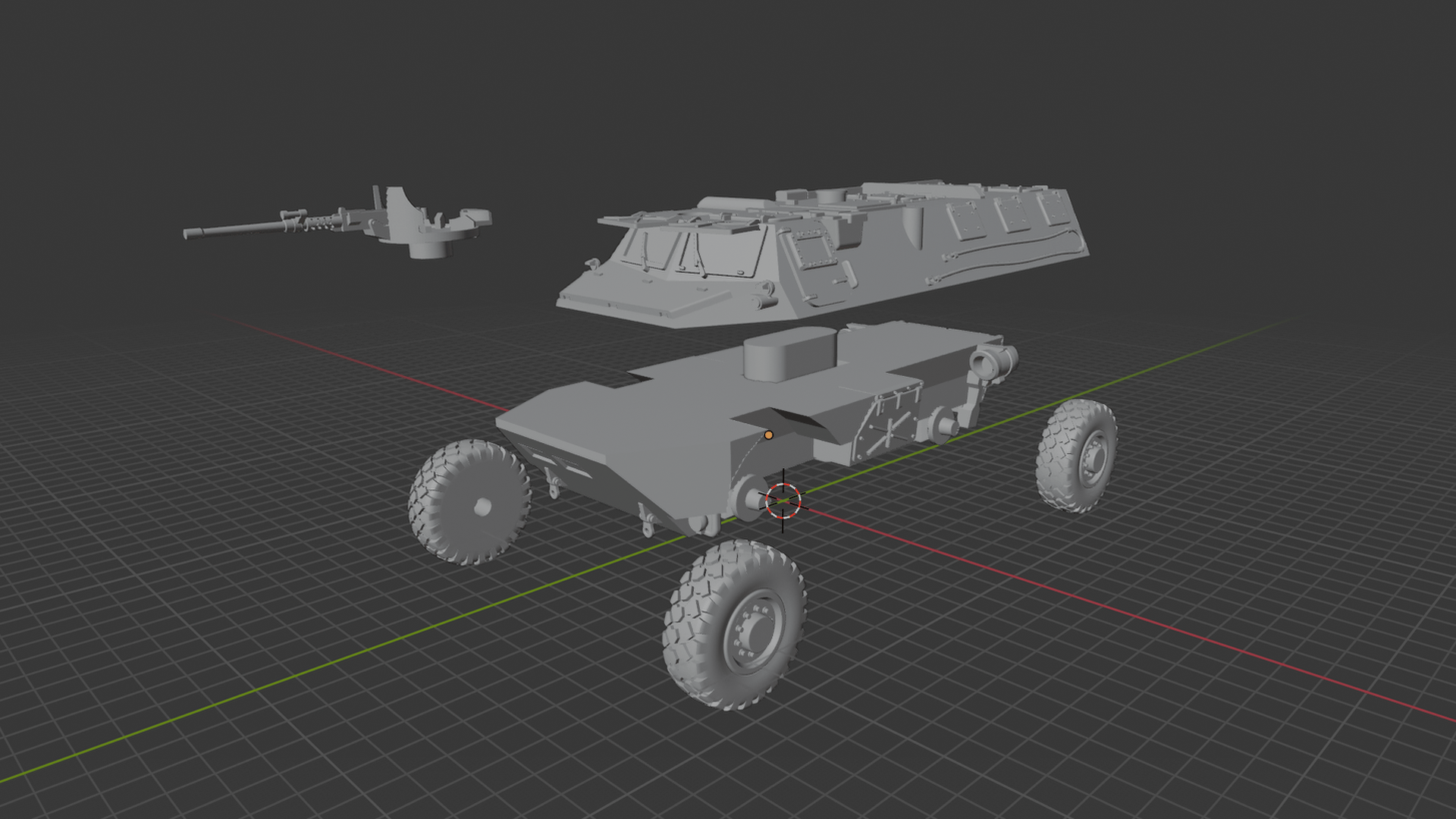 Renault VAB 4x4 APC with Machine Gun STL 3D Print Model