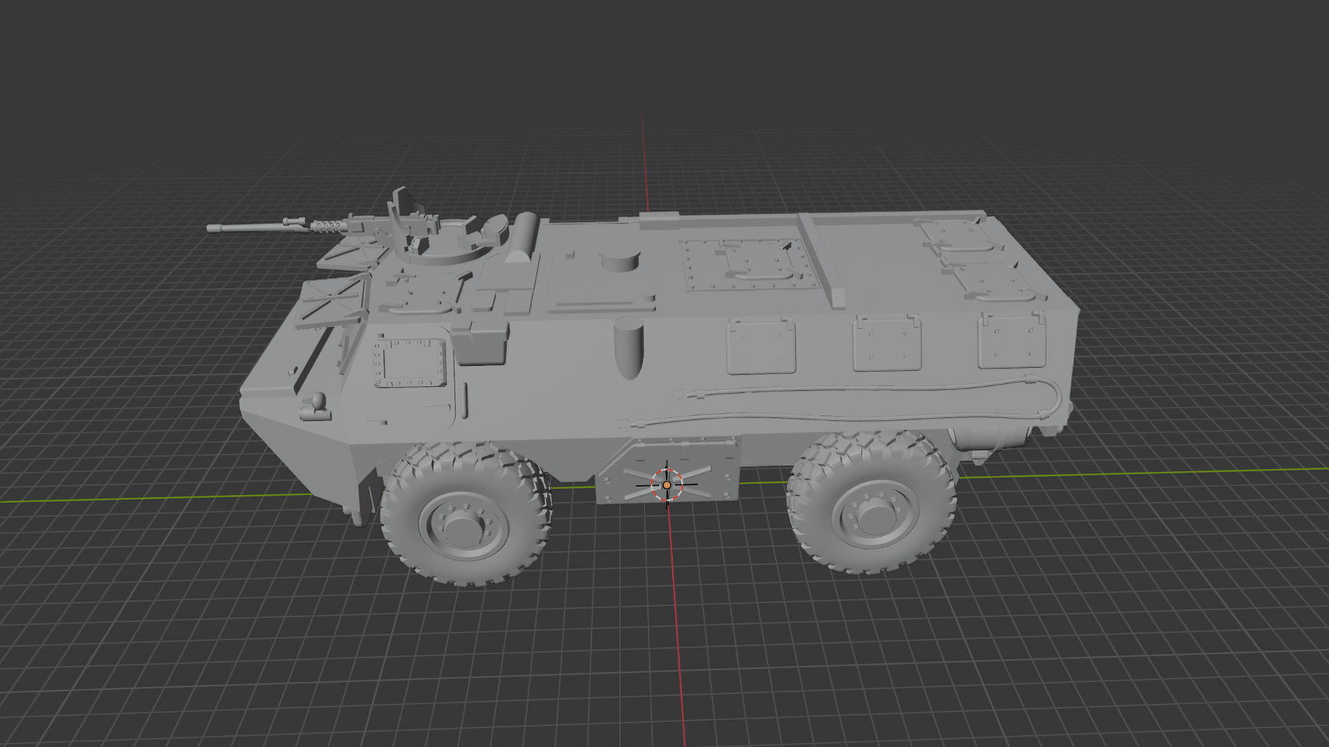 Renault VAB 4x4 APC with Machine Gun STL 3D Print Model