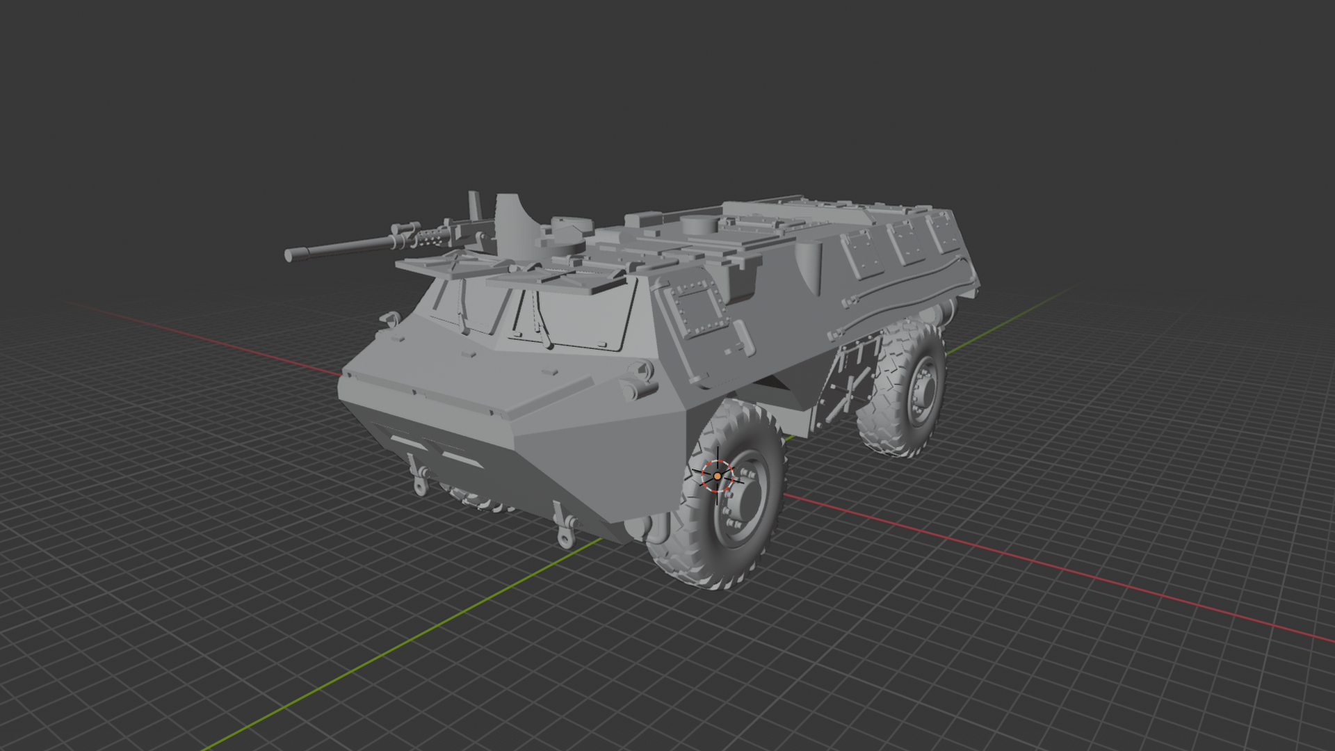 Renault VAB 4x4 APC with Machine Gun STL 3D Print Model