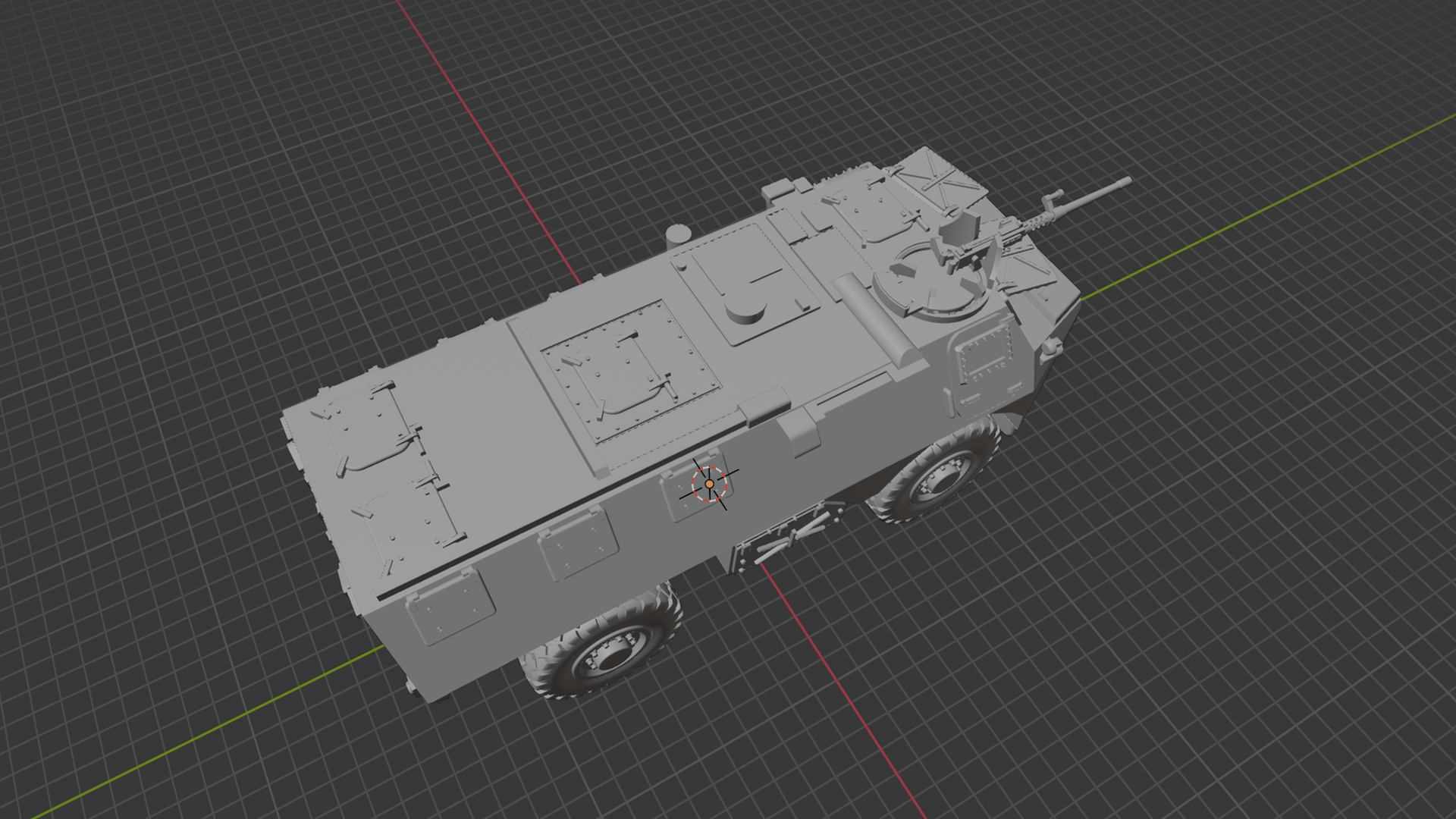 Renault VAB 4x4 APC with Machine Gun STL 3D Print Model