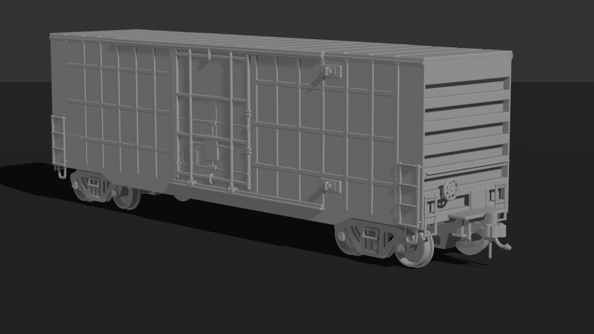 Railroad Boxcar STL 3D Print Model