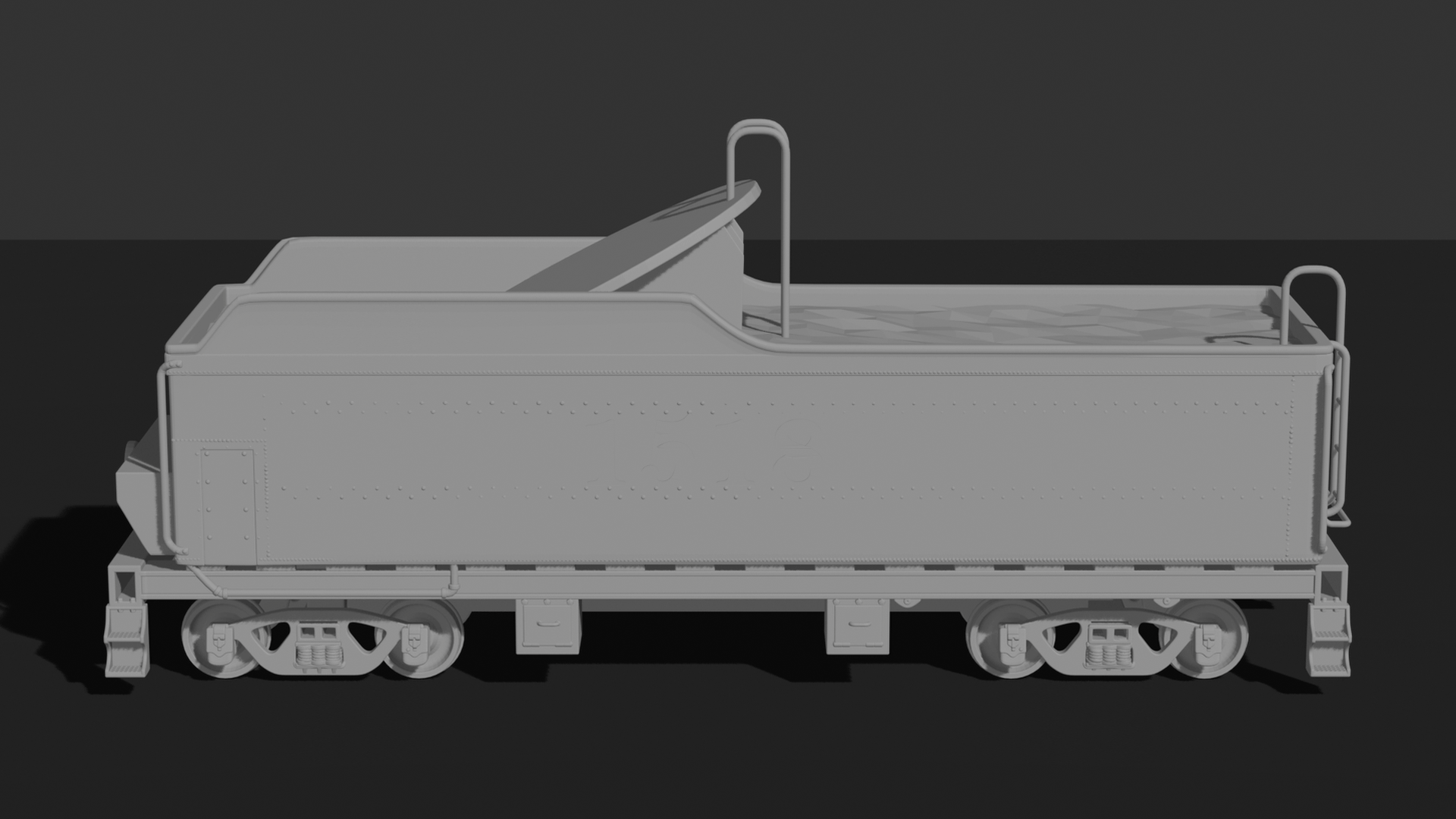 Steam Train Coal Tender Car 1618 STL 3D Print Model