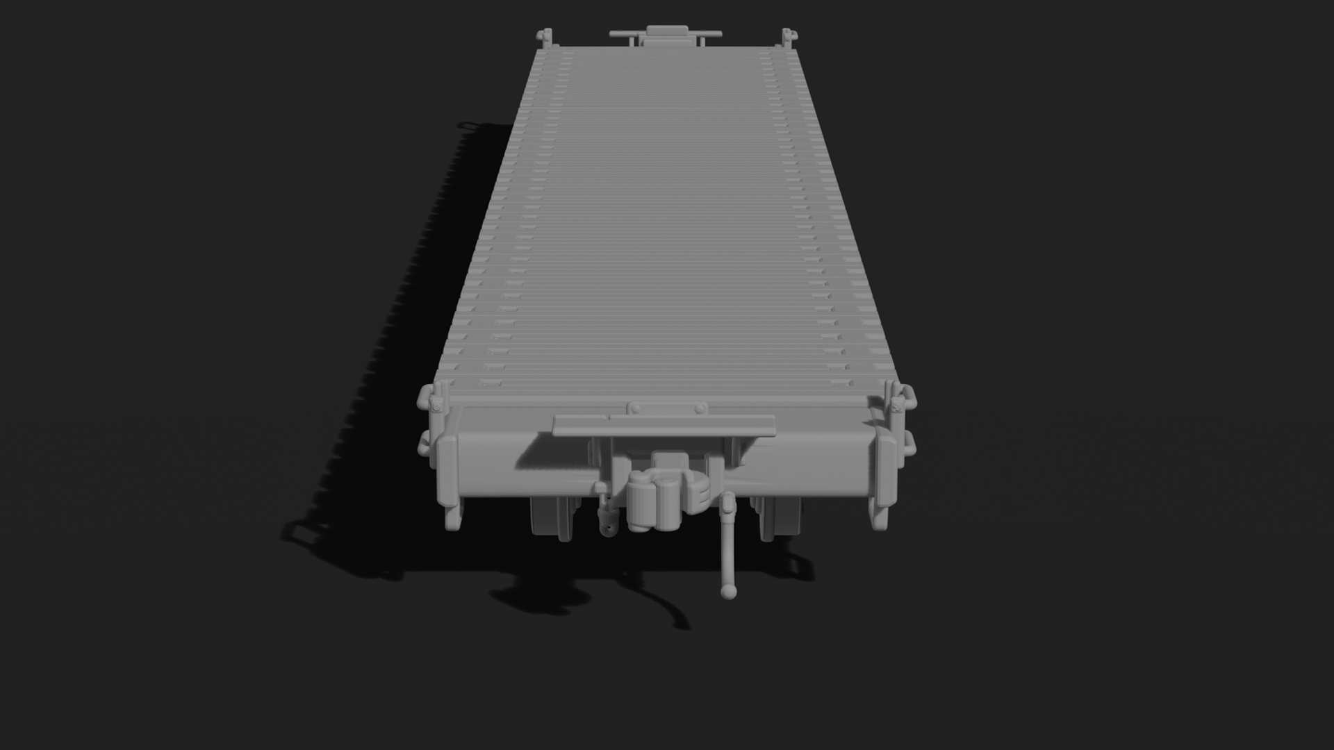 Heavy-Duty Flatcar with Bogies STL 3D Print Model