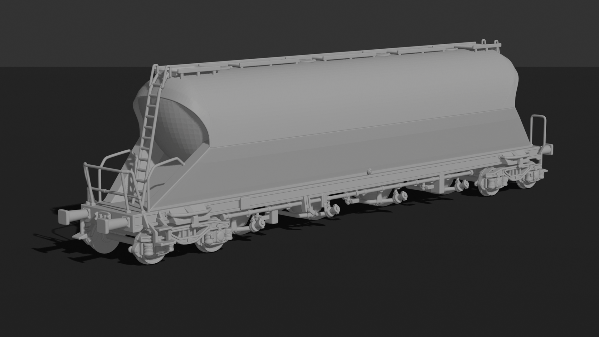 Silo Tank Hopper Railway Wagon STL 3D Print Model