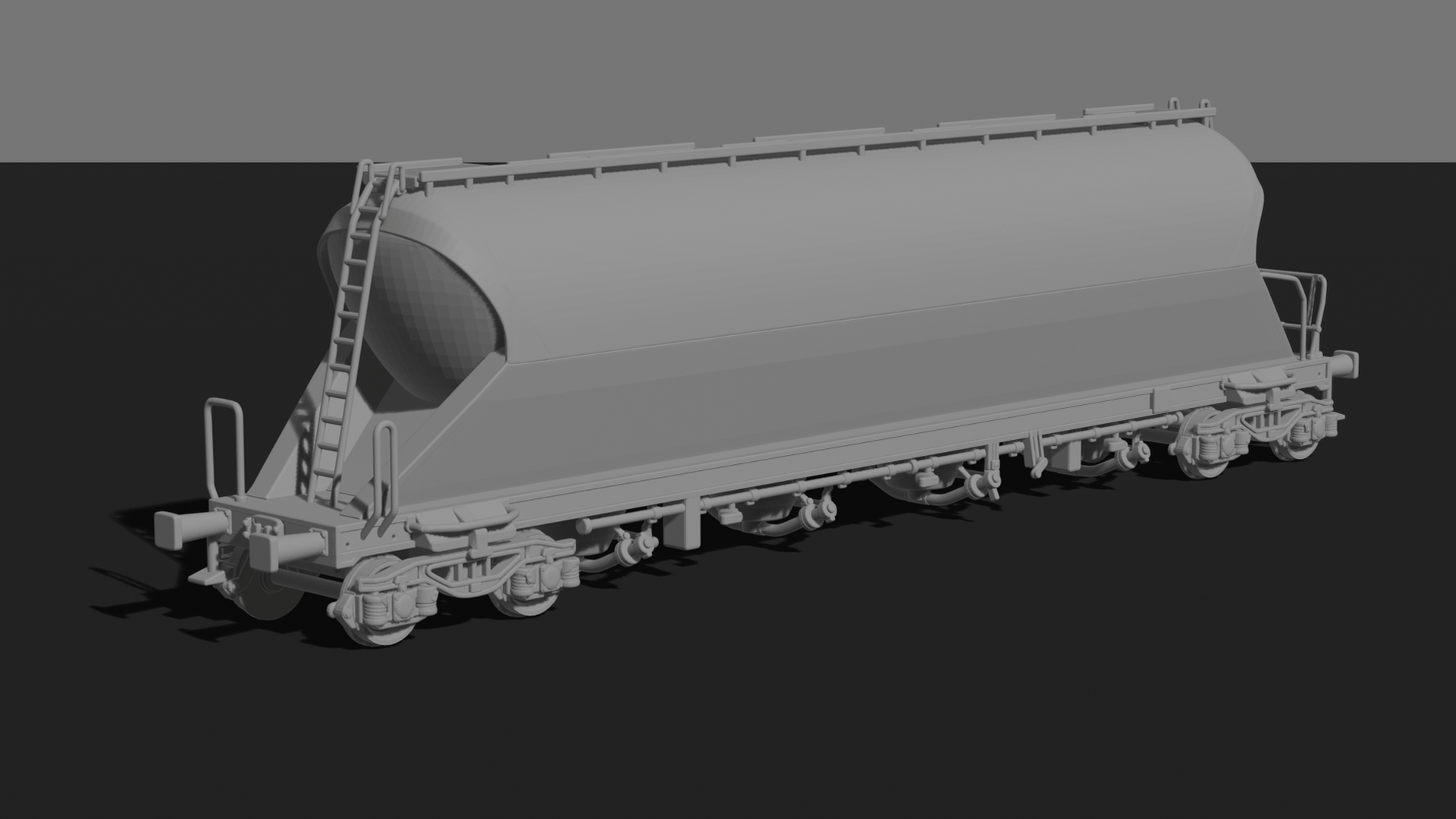 Silo Tank Hopper Railway Wagon STL 3D Print Model