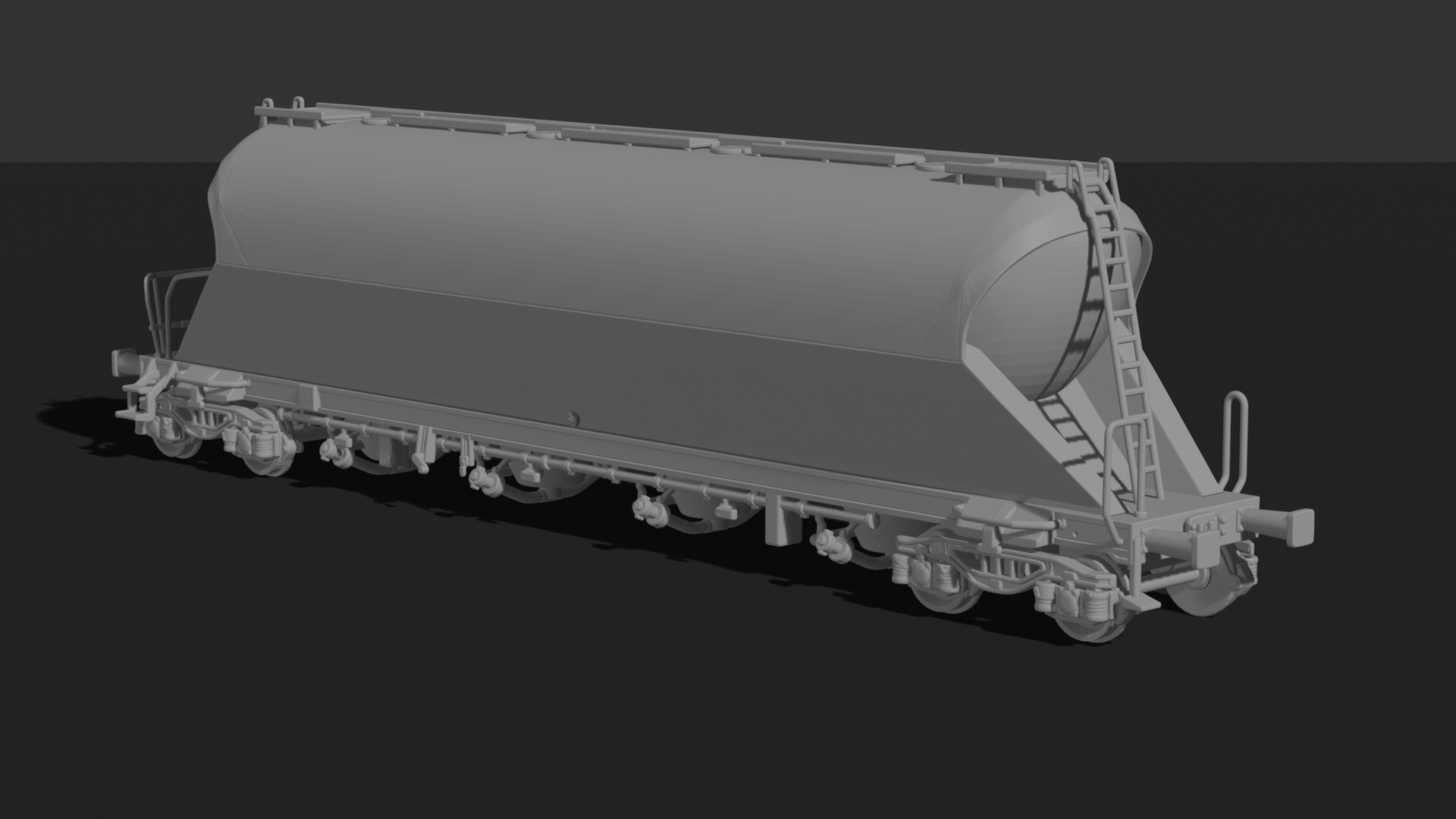 Silo Tank Hopper Railway Wagon STL 3D Print Model