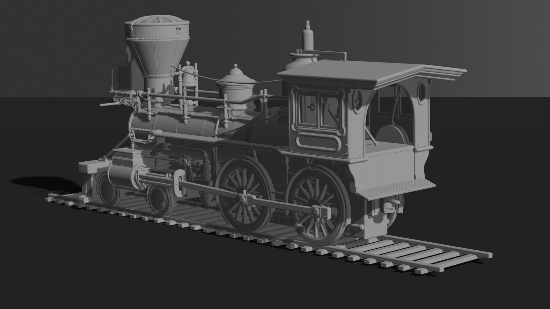 Leviathan V2 4-4-0 Steam Locomotive STL 3D Print Model