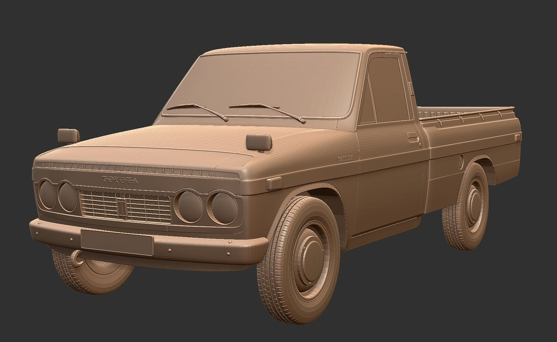 Toyota Hilux Mk1 RN10 1968 STL 3D Print Model