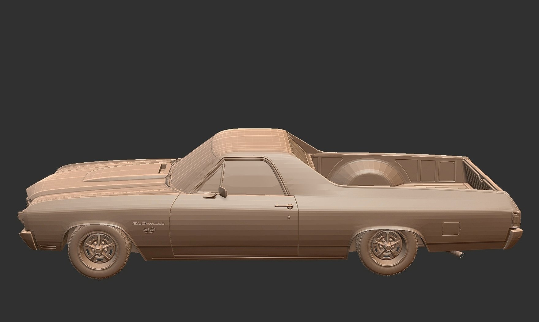 Chevrolet El Camino SS 1970 STL 3D Print Model