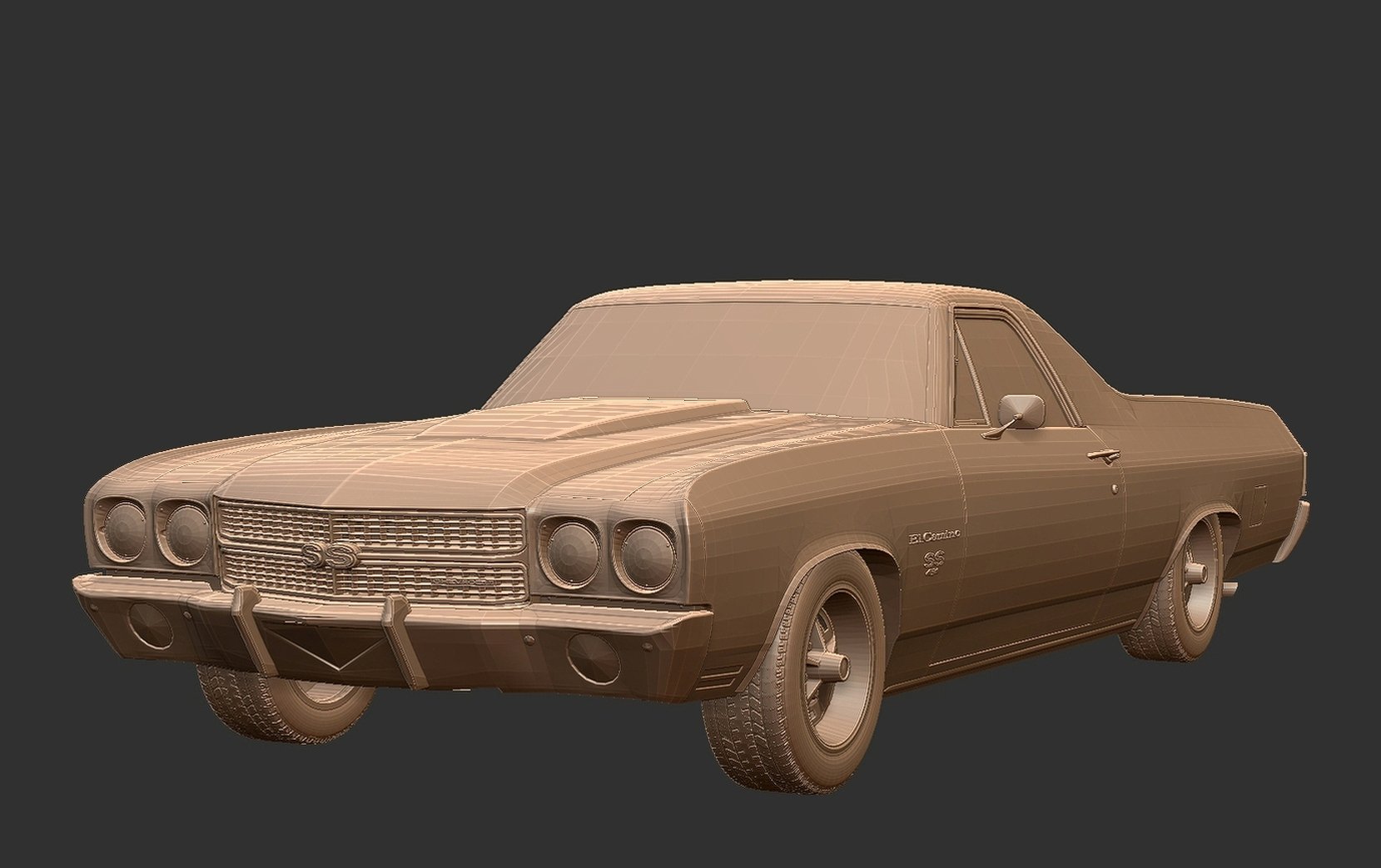 Chevrolet El Camino SS 1970 STL 3D Print Model