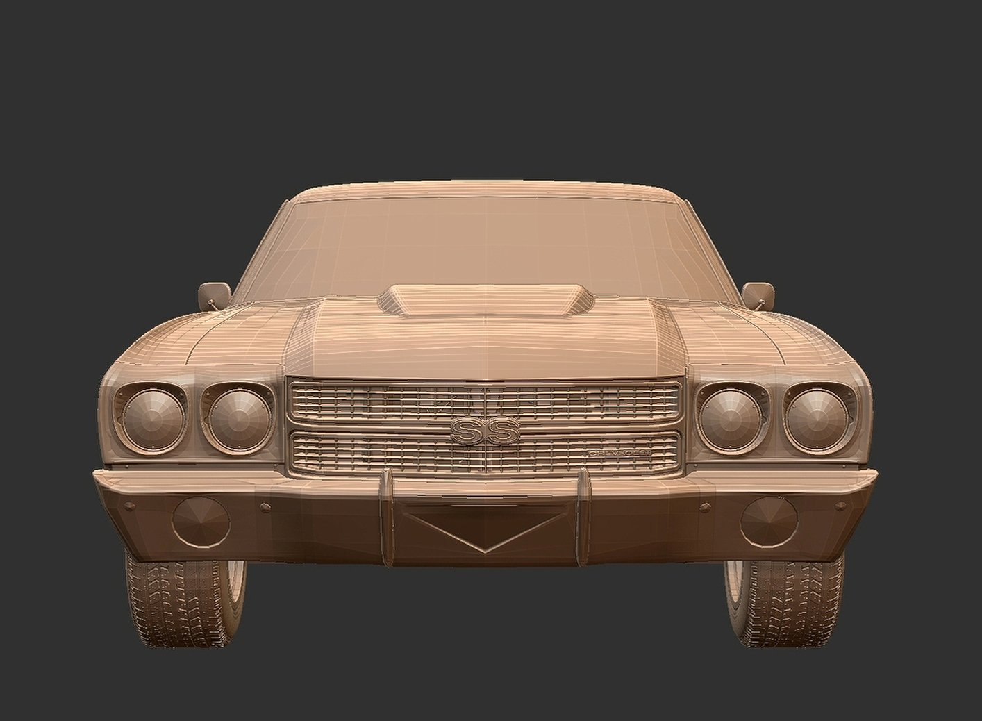 Chevrolet El Camino SS 1970 STL 3D Print Model