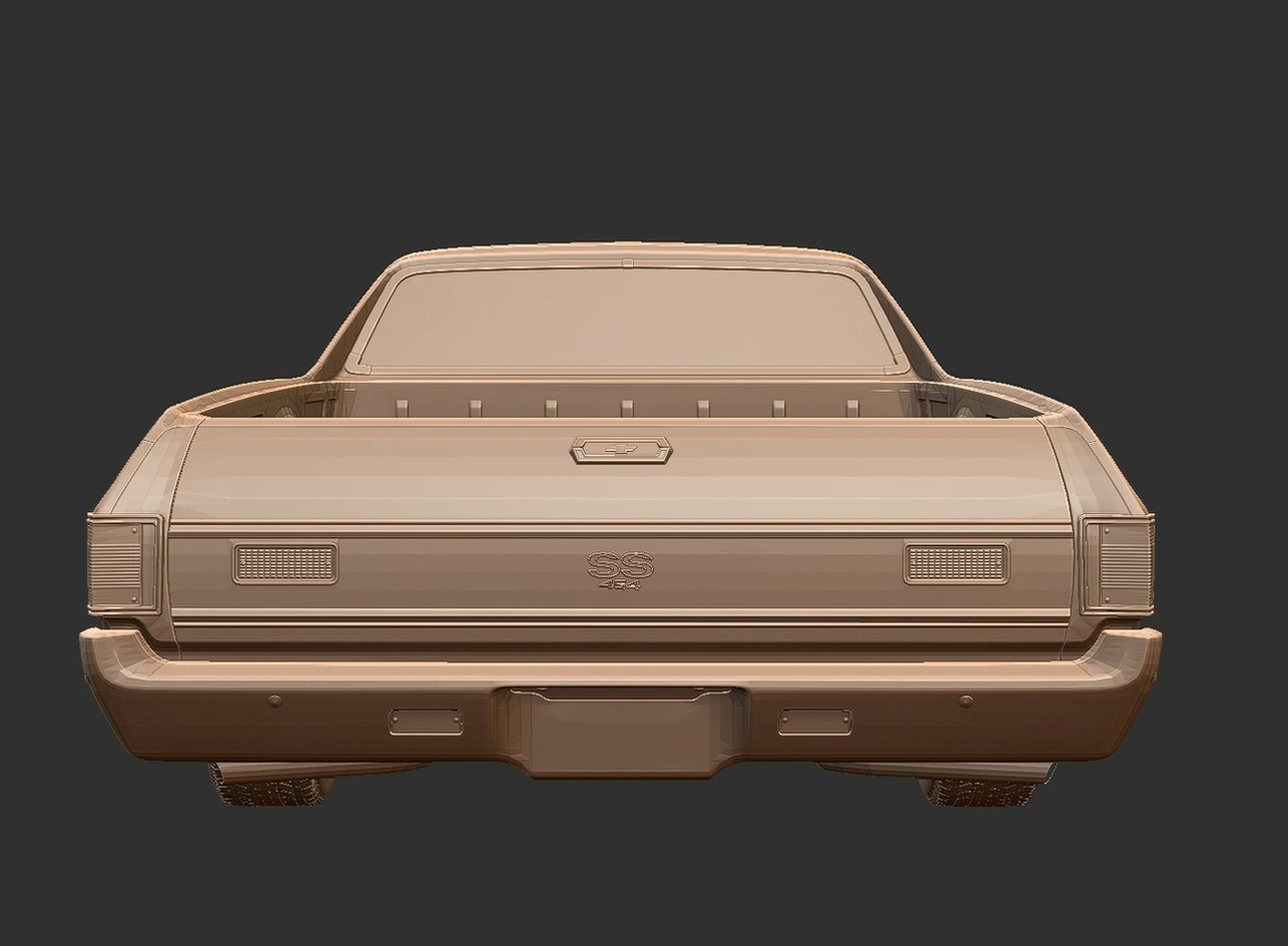Chevrolet El Camino SS 1970 STL 3D Print Model
