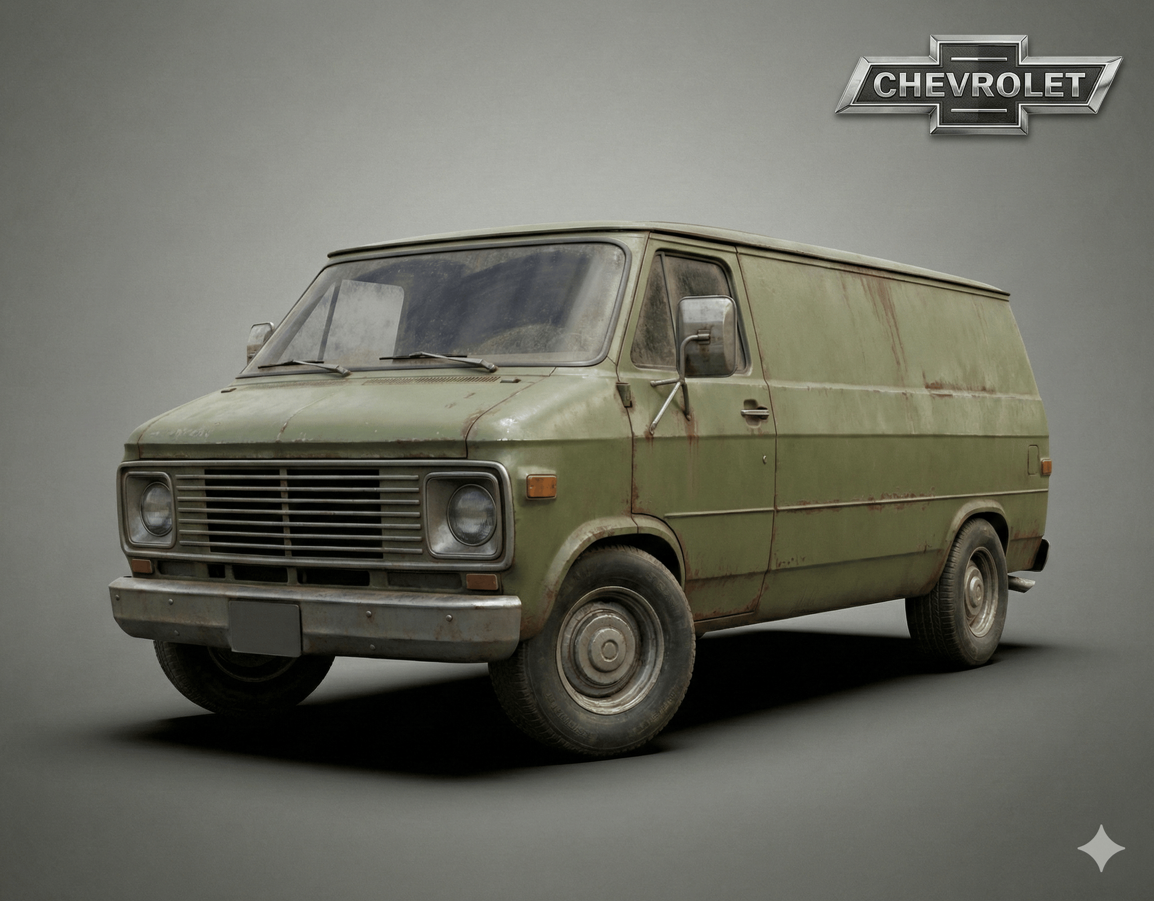 Chevrolet G20 Van STL 3D Print Model