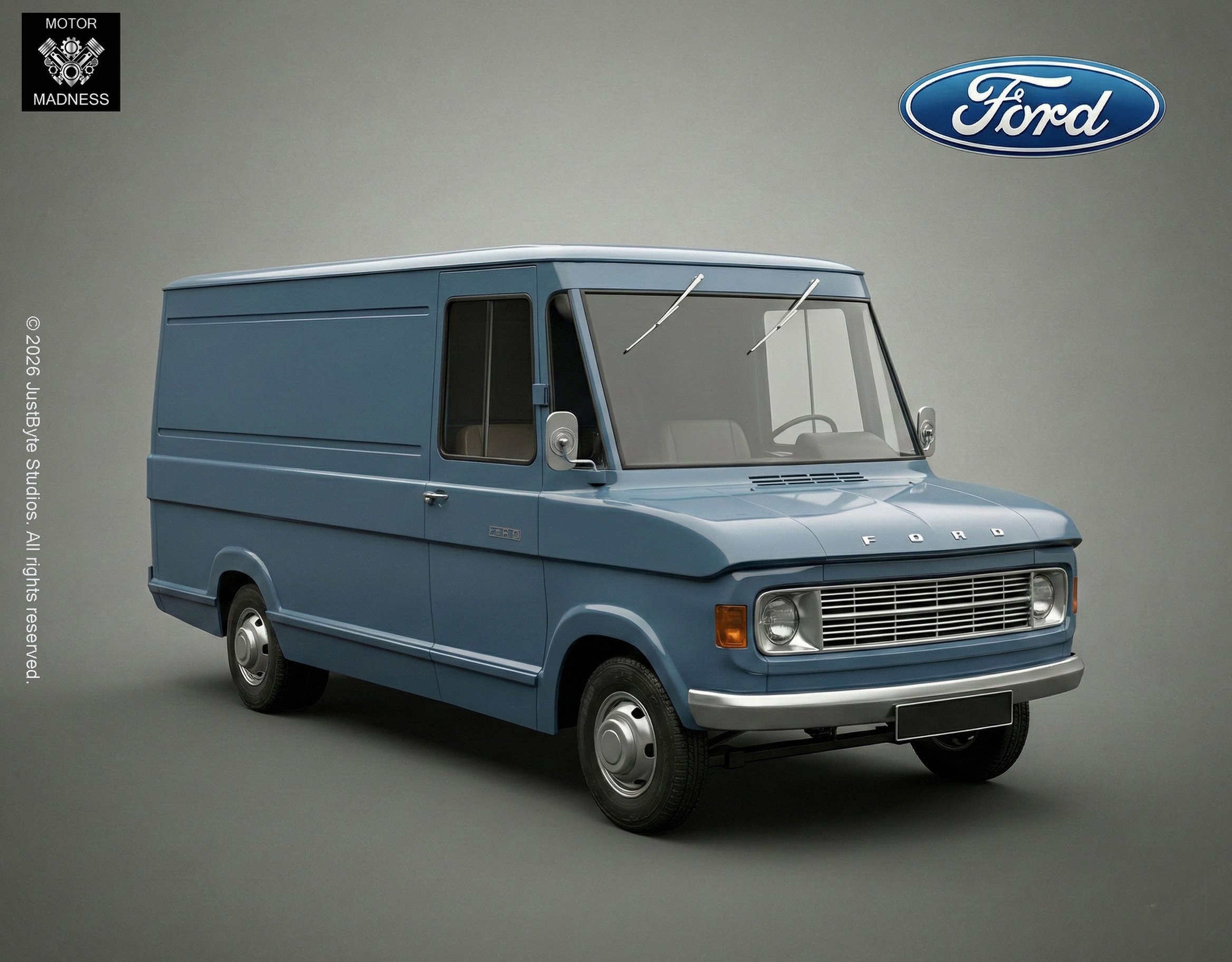 Ford A-Series 1973 Panel Van STL 3D Print Model