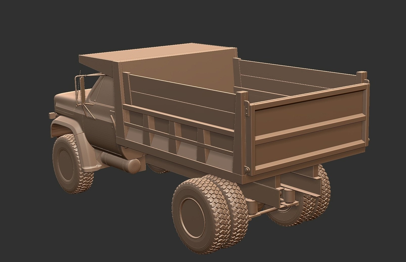 Chevrolet C70 1979 Dump Truck STL 3D Print Model
