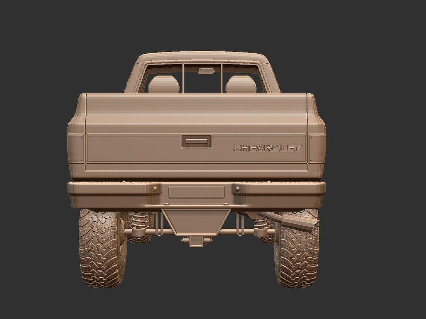 Chevrolet K10 Silverado Lifted 4x4 STL 3D Print Model