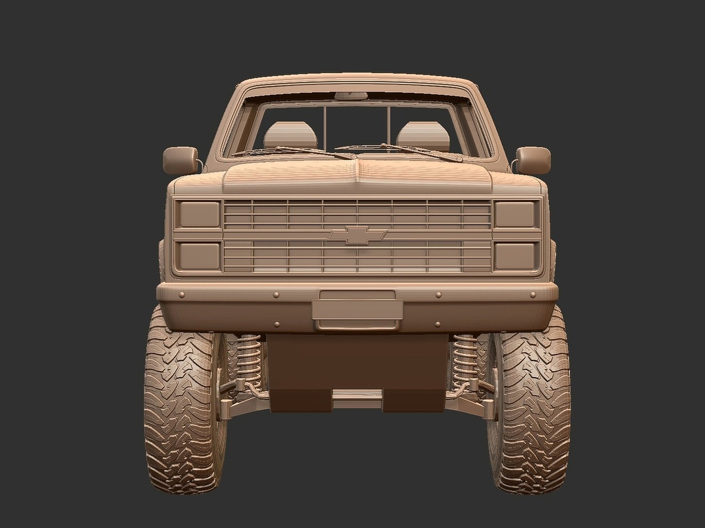 Chevrolet K10 Silverado Lifted 4x4 STL 3D Print Model