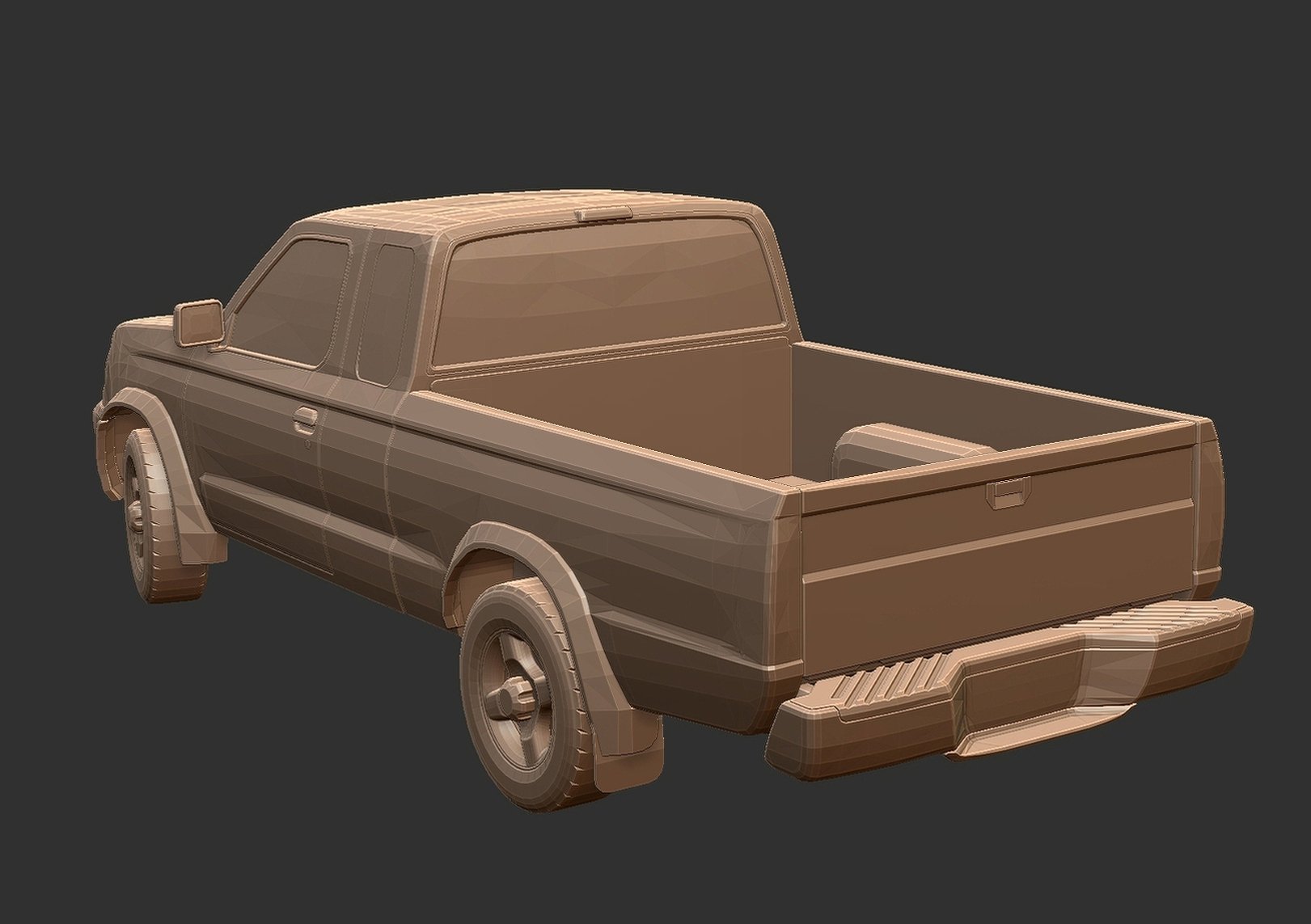 Nissan Frontier D22 King Cab STL 3D Print Model