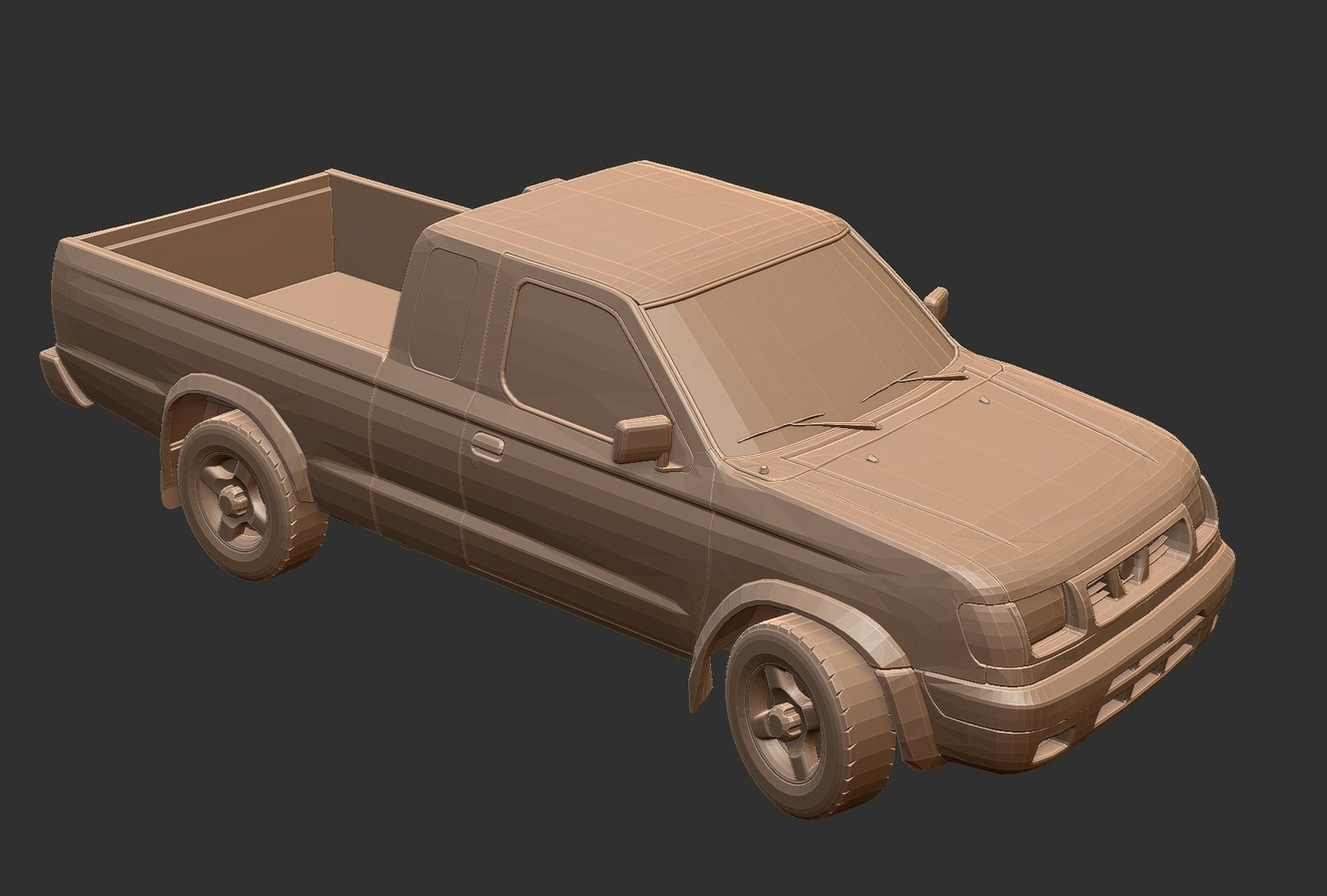 Nissan Frontier D22 King Cab STL 3D Print Model