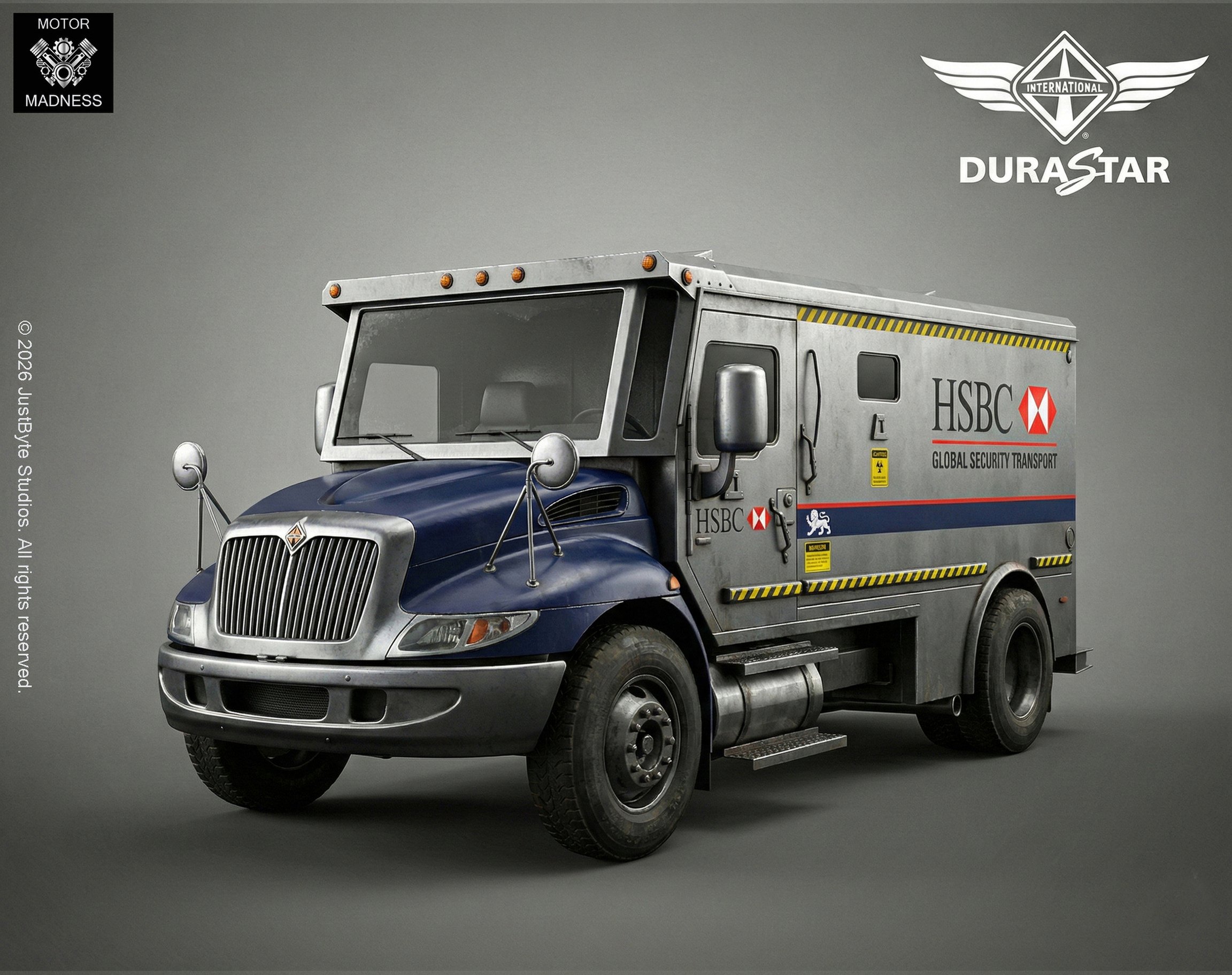 International DuraStar Armored Truck STL 3D Print Model