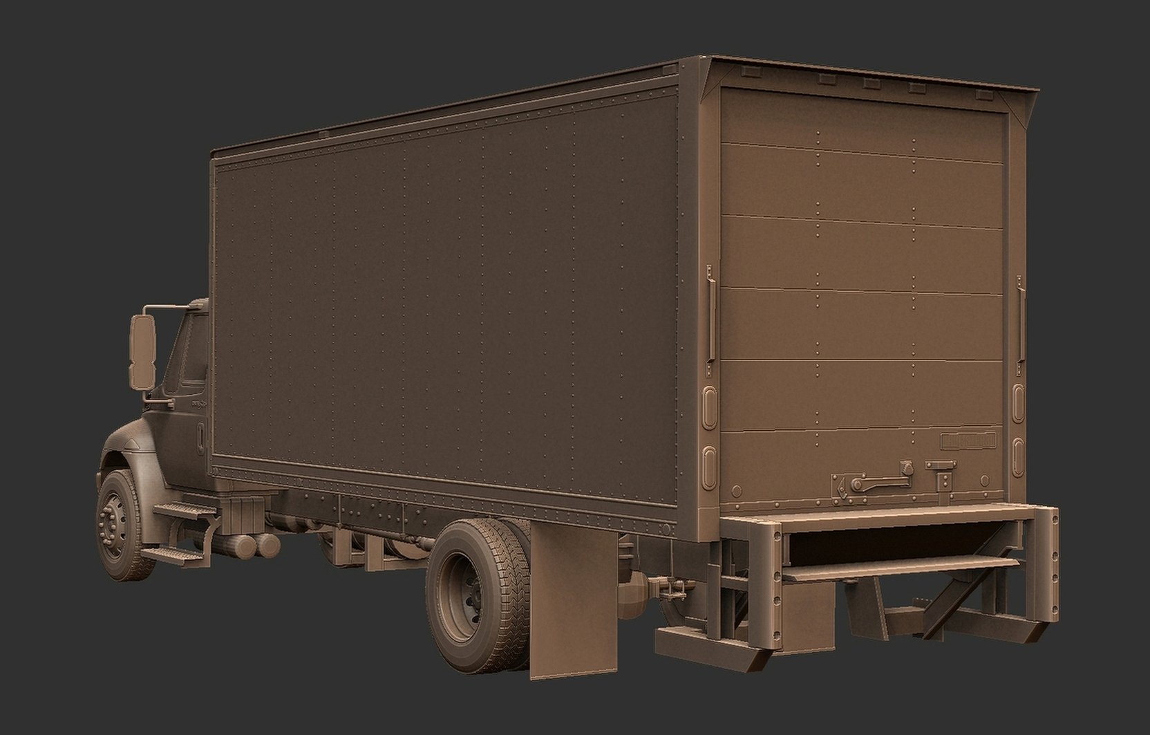International DuraStar 2002 Box Truck STL 3D Print Model