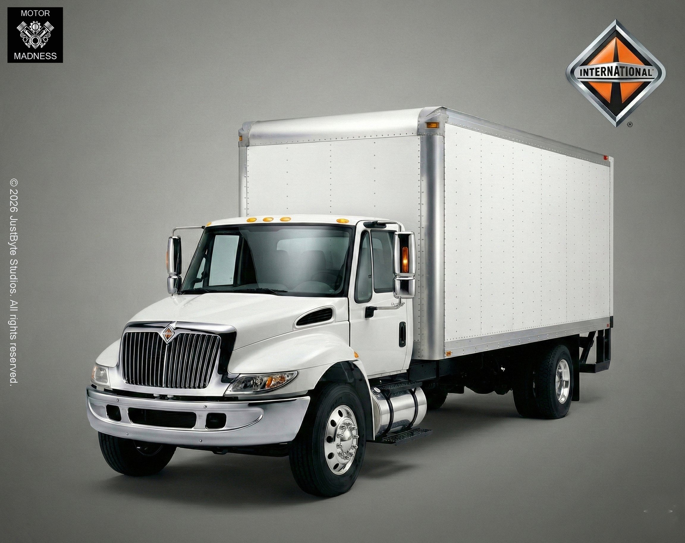 International DuraStar 2002 Box Truck STL 3D Print Model