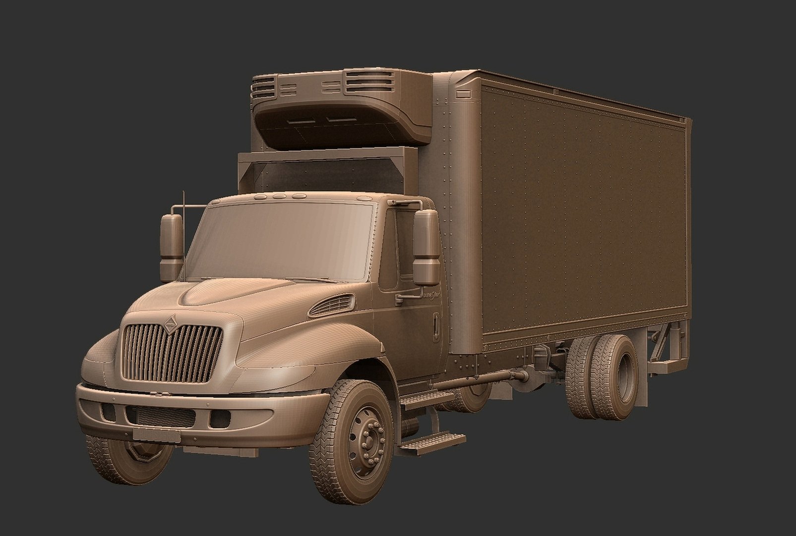 International DuraStar 2002 Box Truck STL 3D Print Model