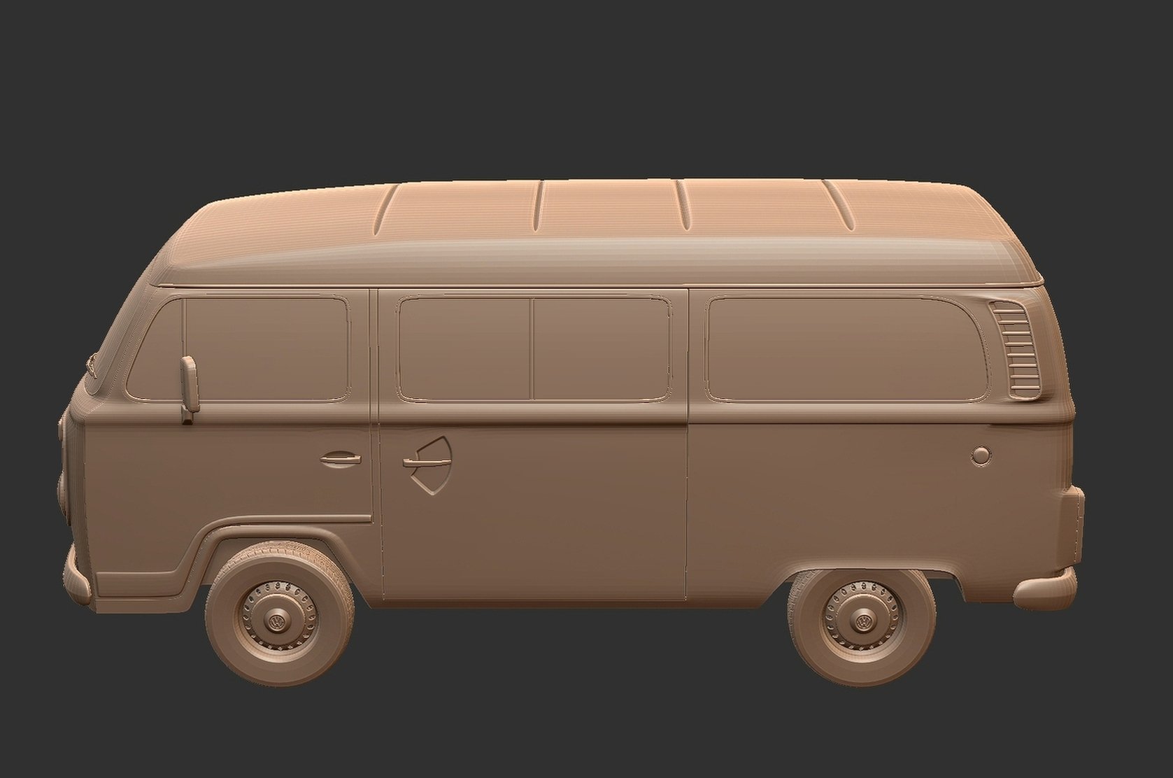 Volkswagen Kombi T2c STL 3D Print Model