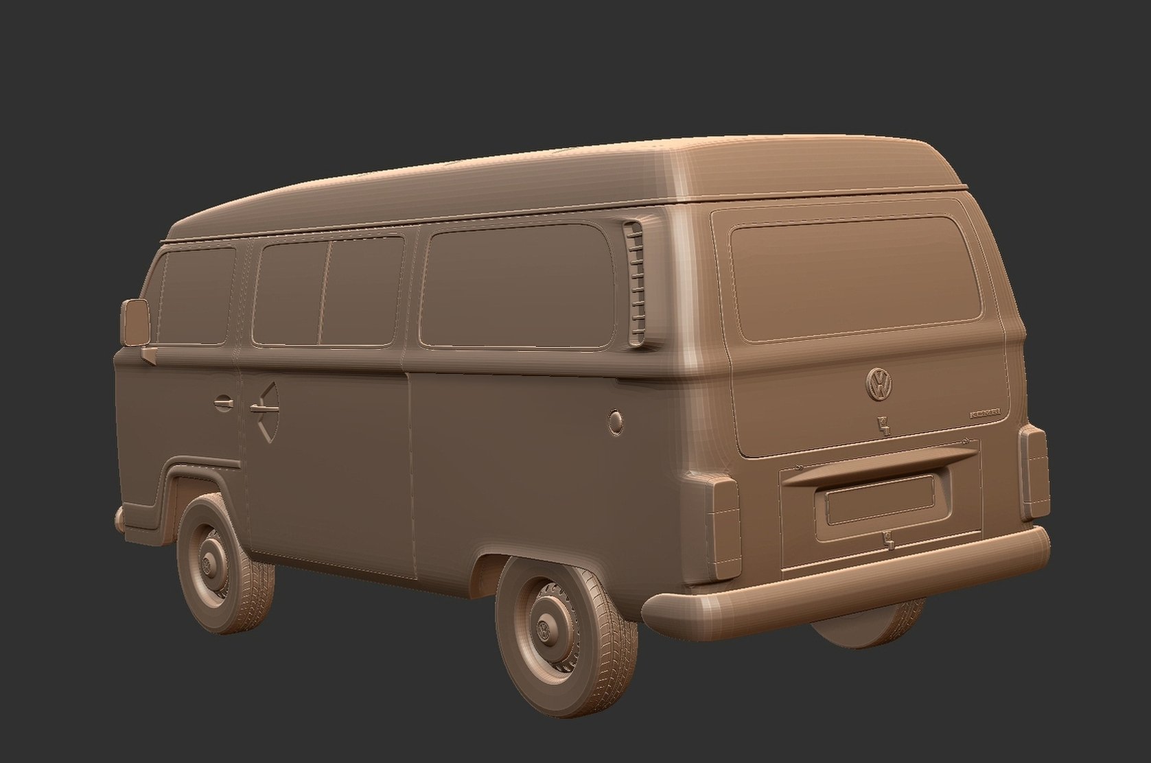 Volkswagen Kombi T2c STL 3D Print Model