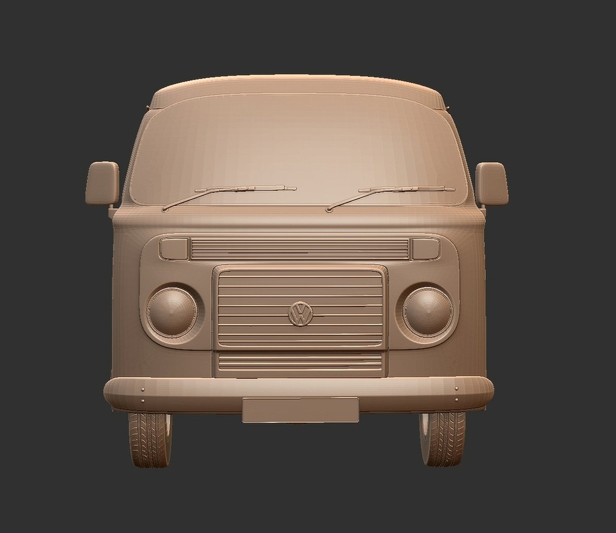 Volkswagen Kombi T2c STL 3D Print Model