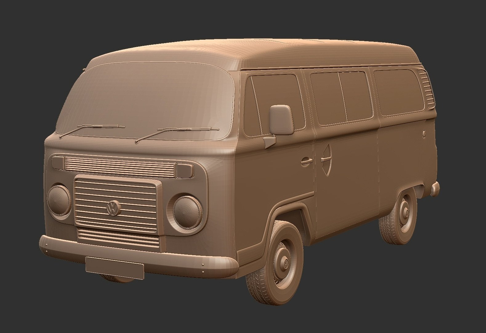 Volkswagen Kombi T2c STL 3D Print Model