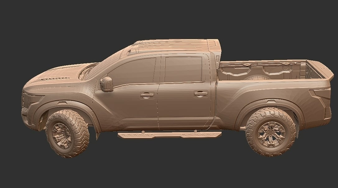 Nissan Titan Crew Cab STL 3D Print Model