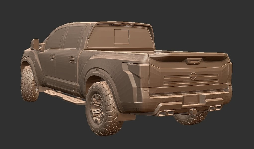 Nissan Titan Crew Cab STL 3D Print Model