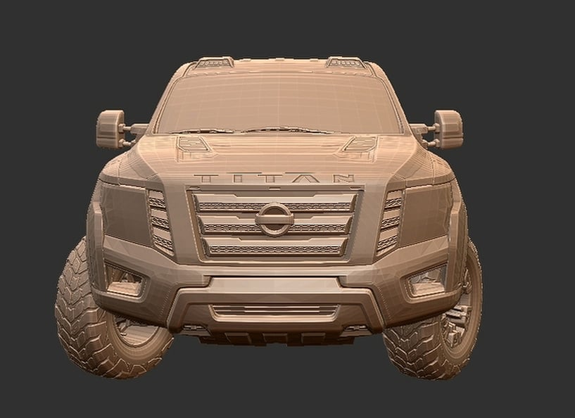 Nissan Titan Crew Cab STL 3D Print Model