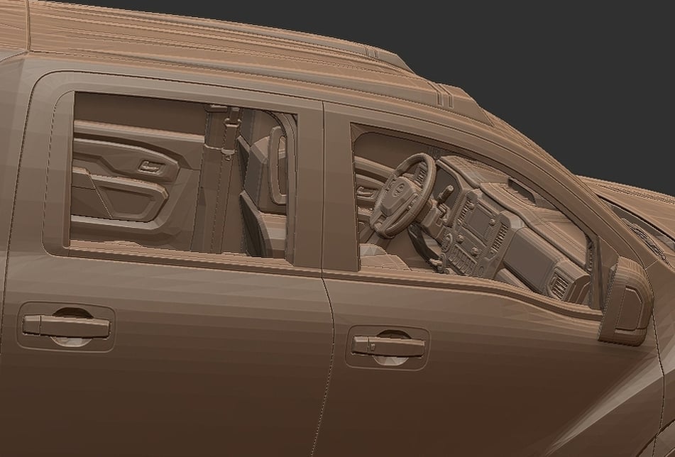 Nissan Titan Crew Cab STL 3D Print Model