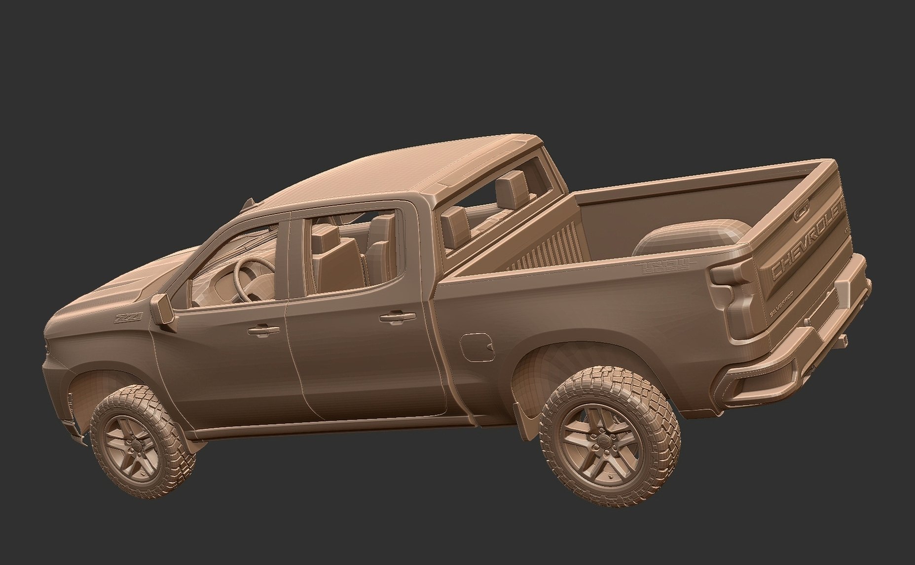 Chevrolet Silverado 1500 Z71 STL 3D Print Model