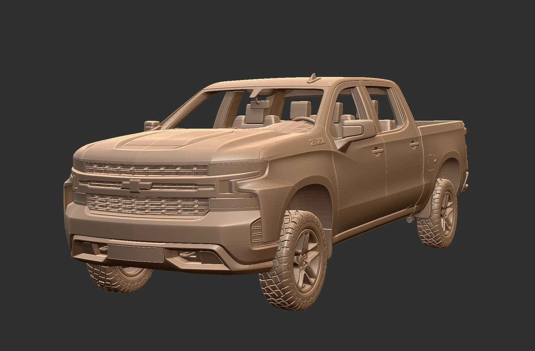 Chevrolet Silverado 1500 Z71 STL 3D Print Model