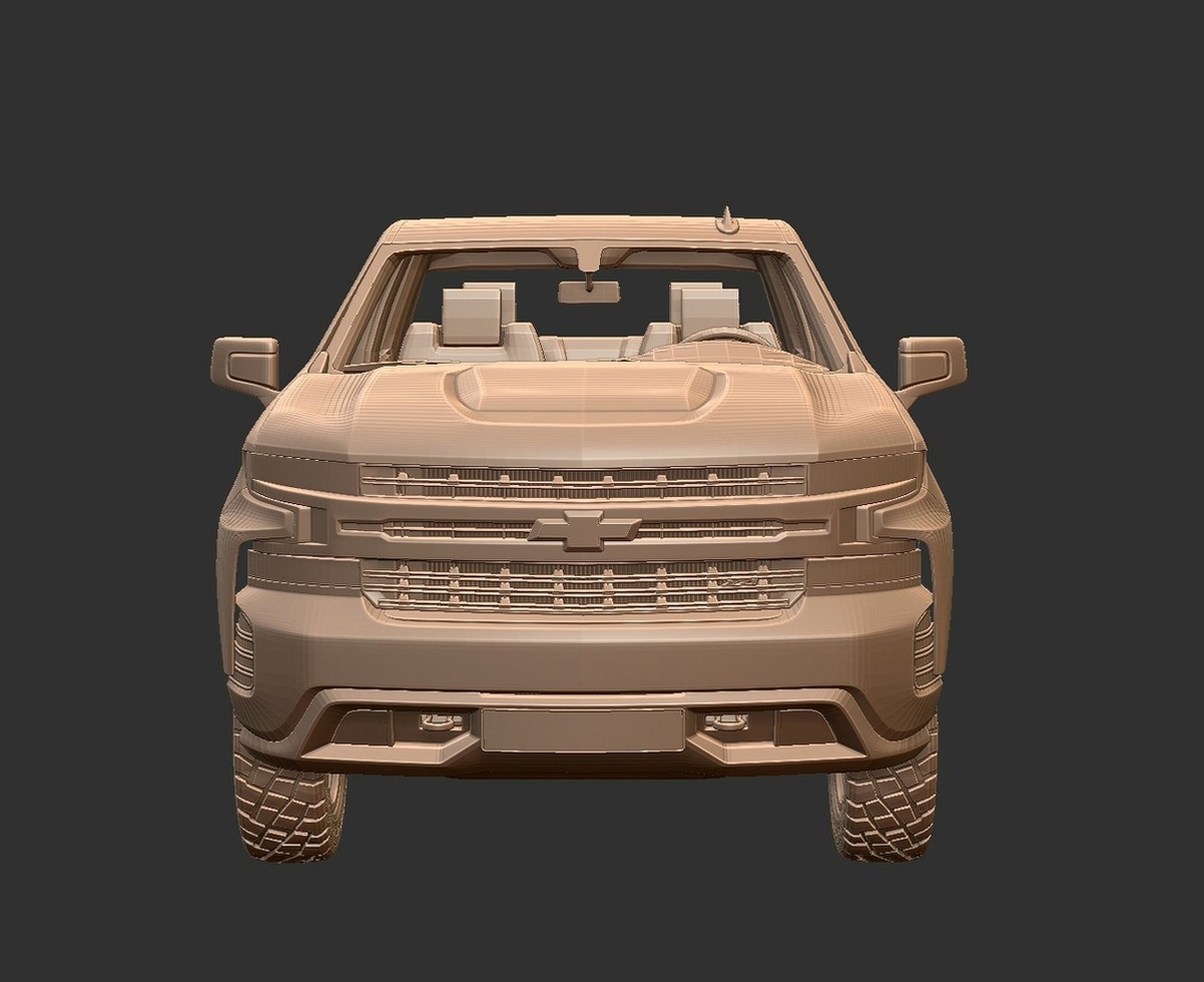 Chevrolet Silverado 1500 Z71 STL 3D Print Model