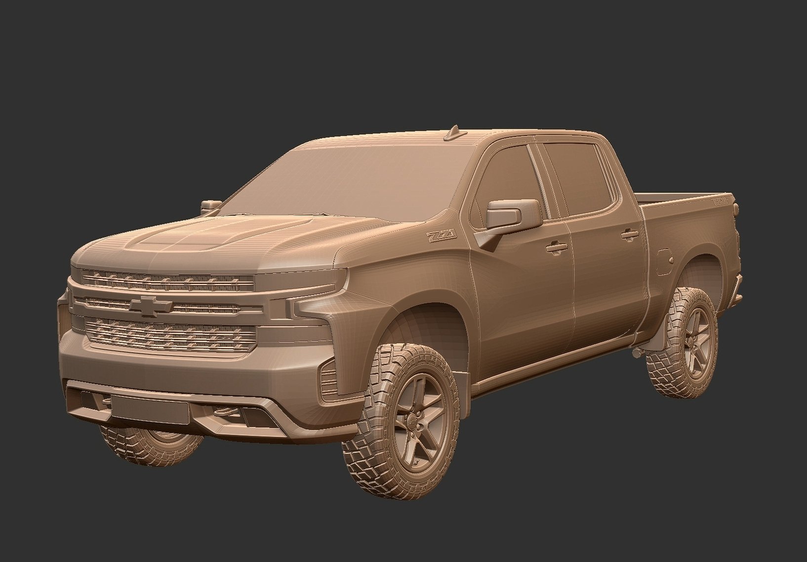 Chevrolet Silverado 1500 Z71 STL 3D Print Model