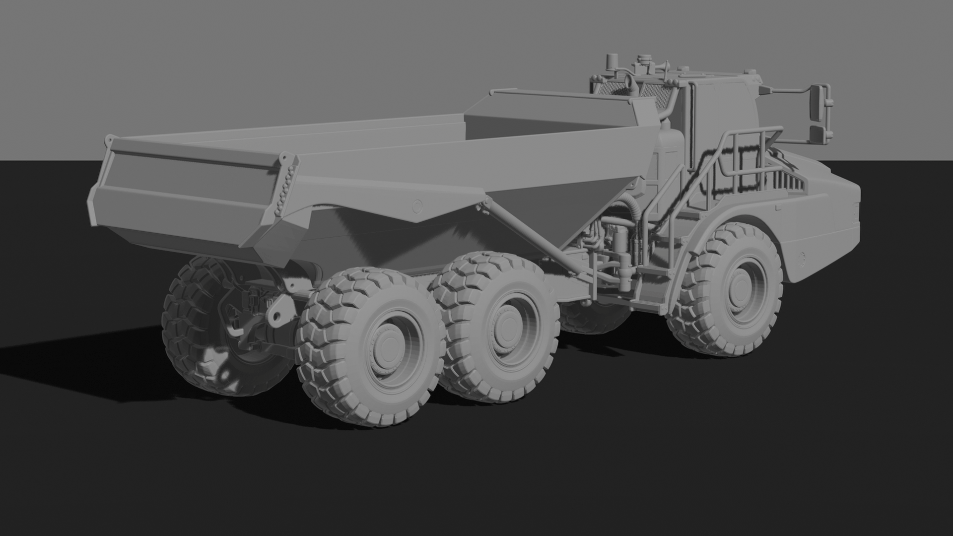 Bell B30E Articulated Dump Truck STL 3D Print Model