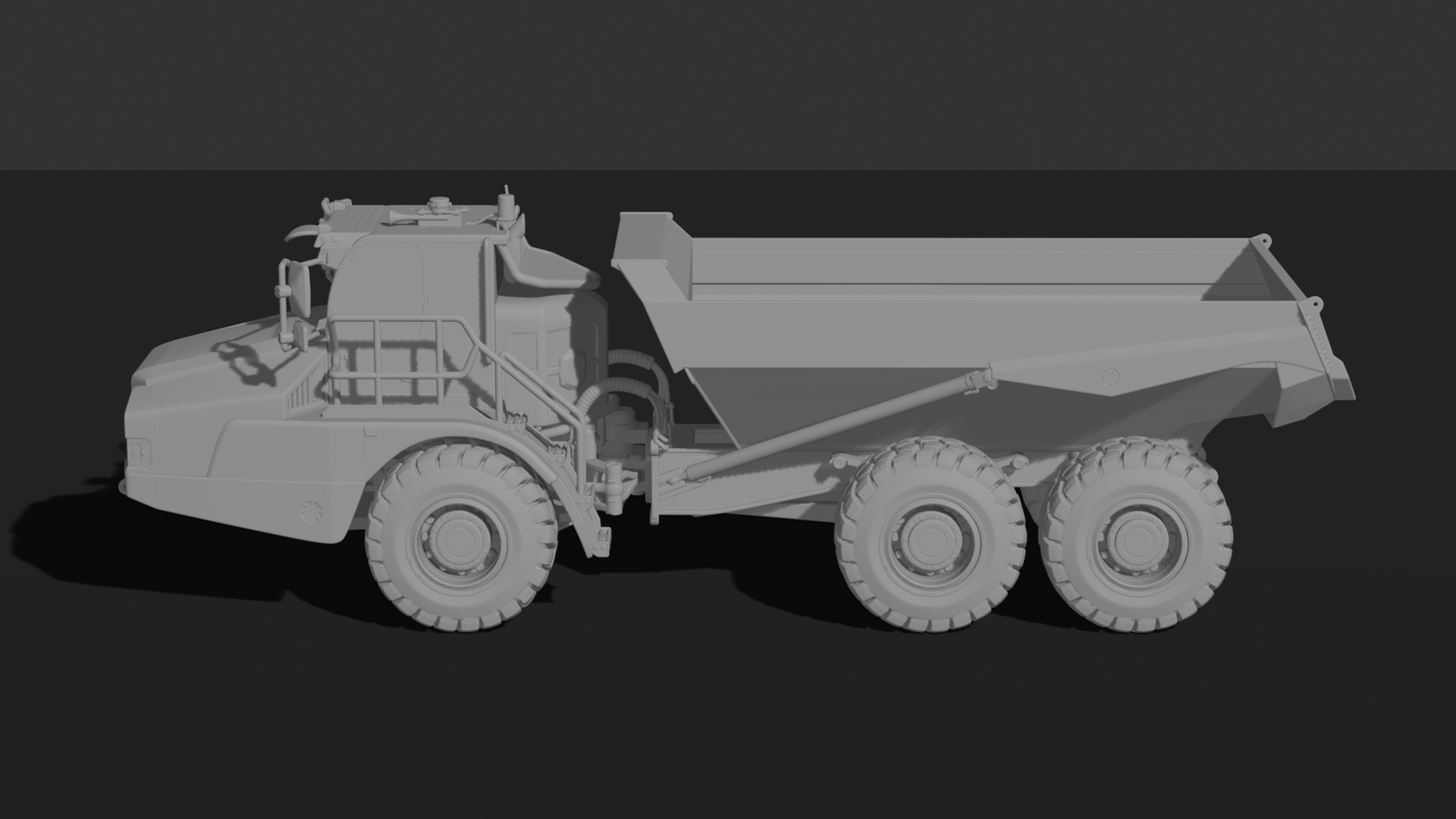 Bell B30E Articulated Dump Truck STL 3D Print Model