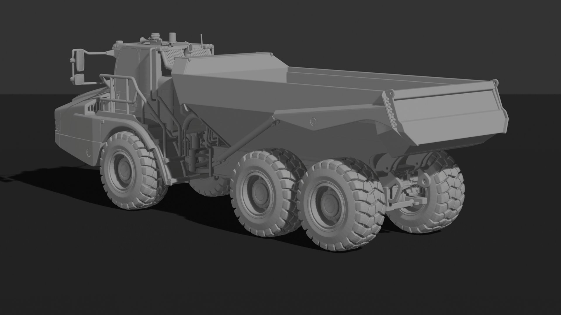 Bell B30E Articulated Dump Truck STL 3D Print Model