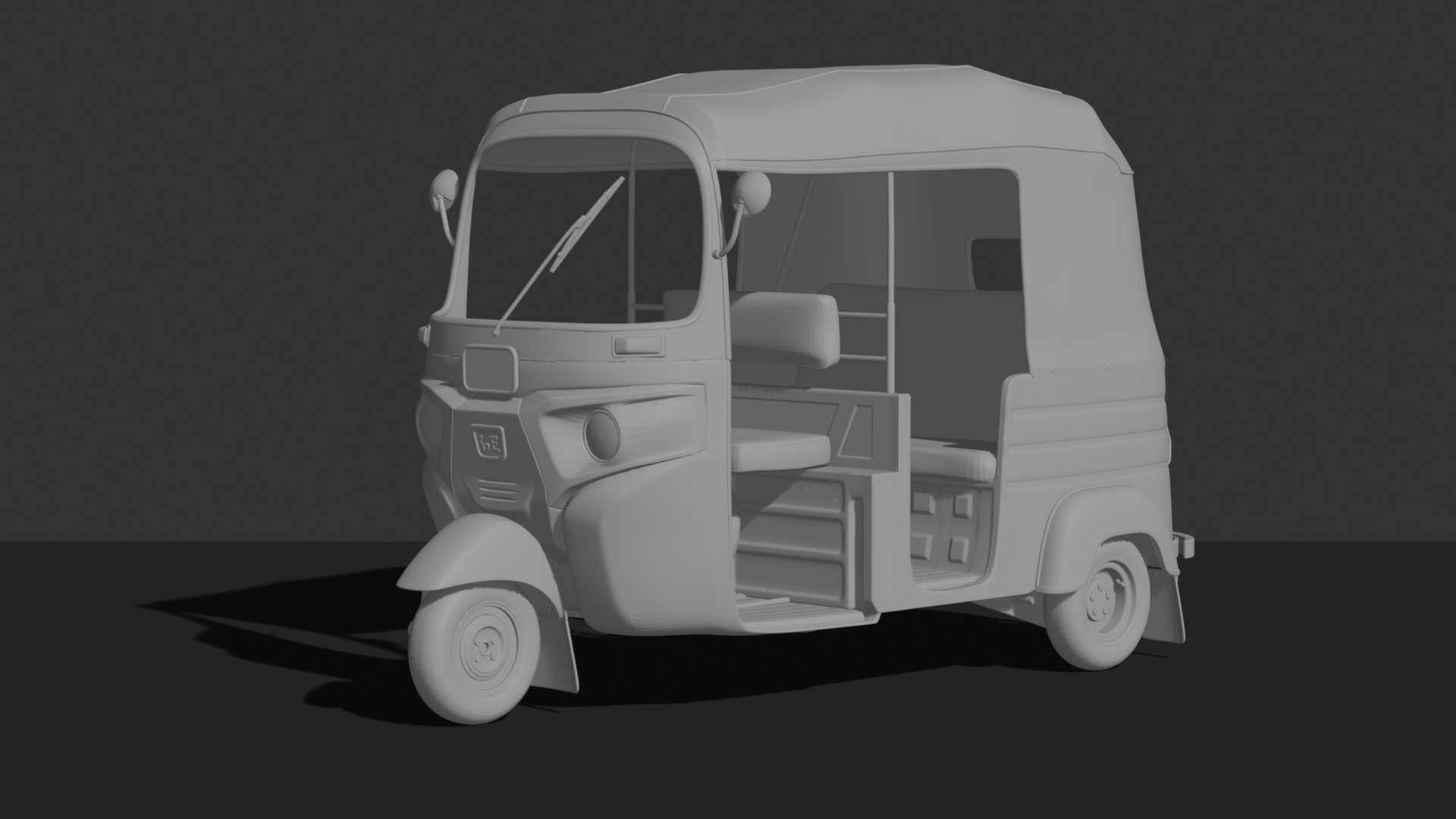 Bajaj RE Auto Rickshaw Tuk-Tuk STL 3D Print Model
