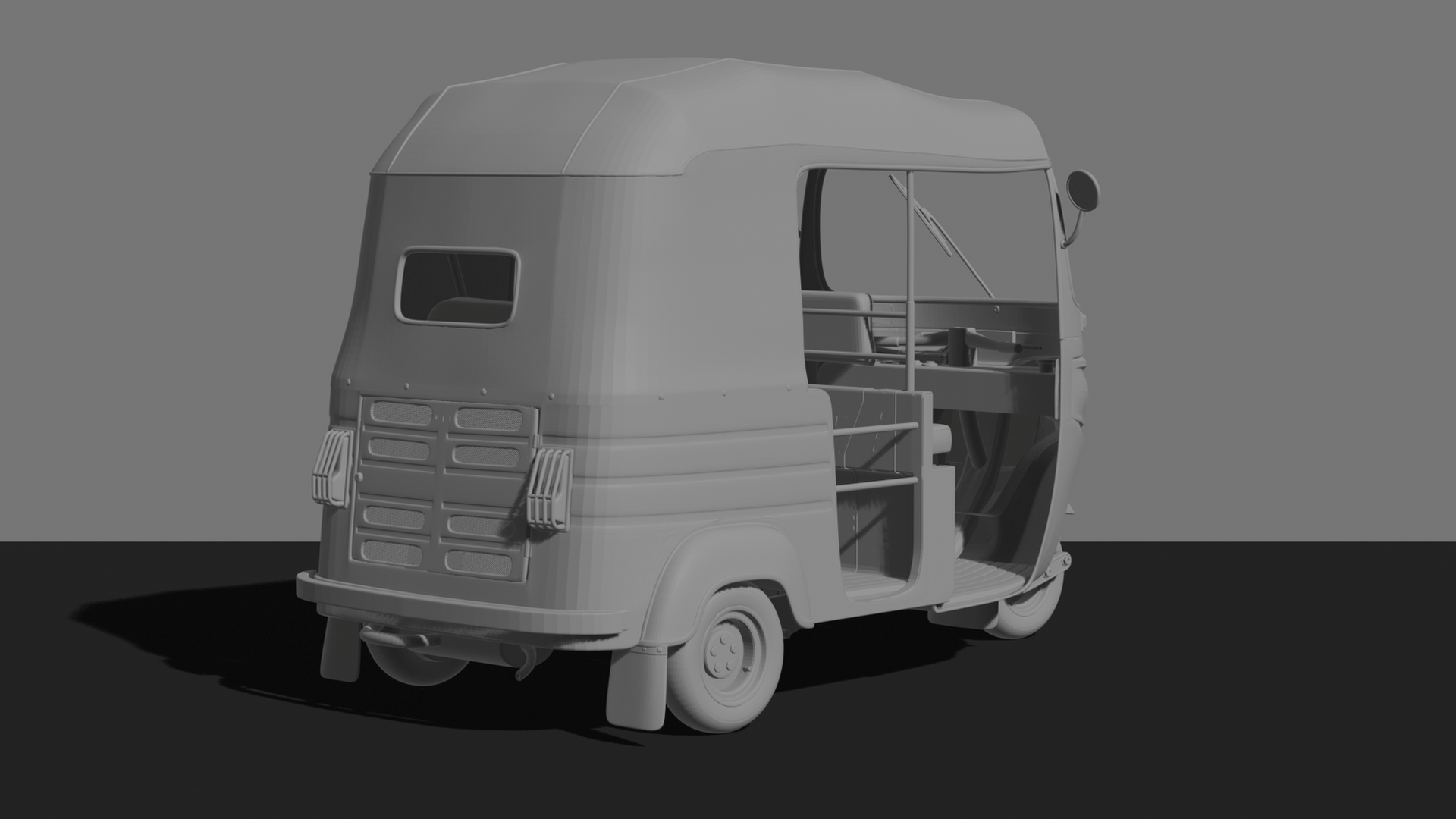 Bajaj RE Auto Rickshaw Tuk-Tuk STL 3D Print Model