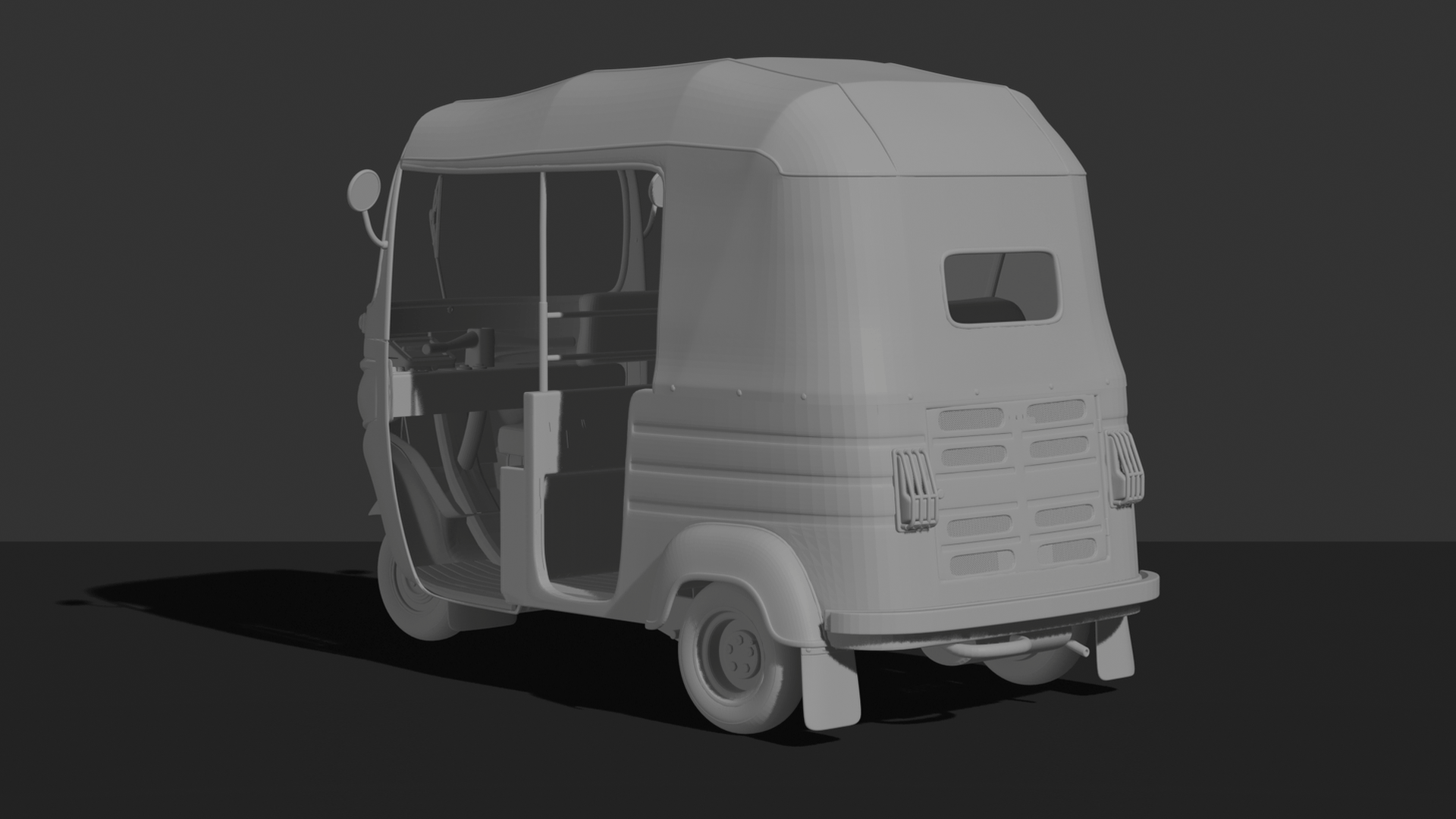 Bajaj RE Auto Rickshaw Tuk-Tuk STL 3D Print Model