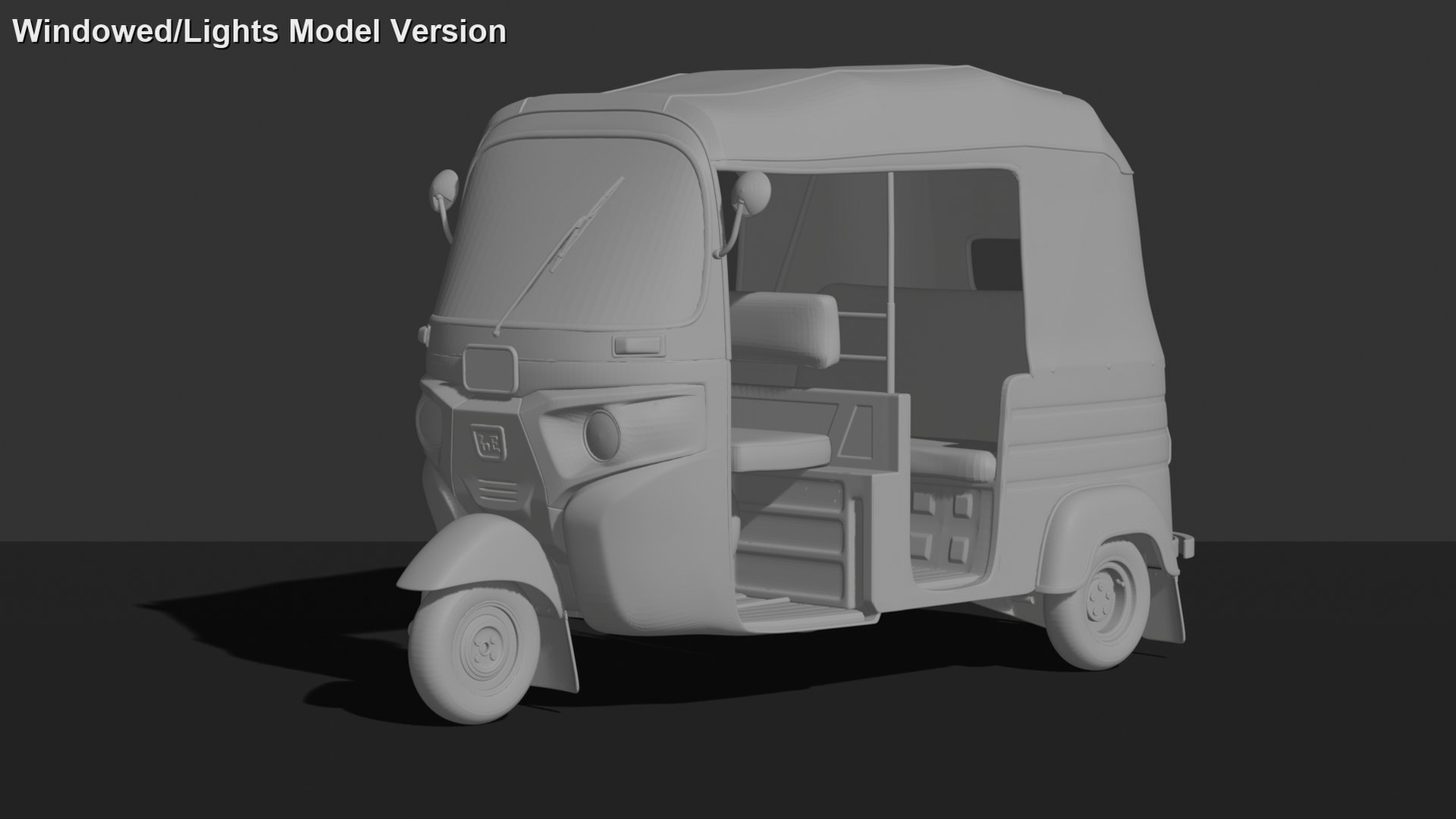 Bajaj RE Auto Rickshaw Tuk-Tuk STL 3D Print Model
