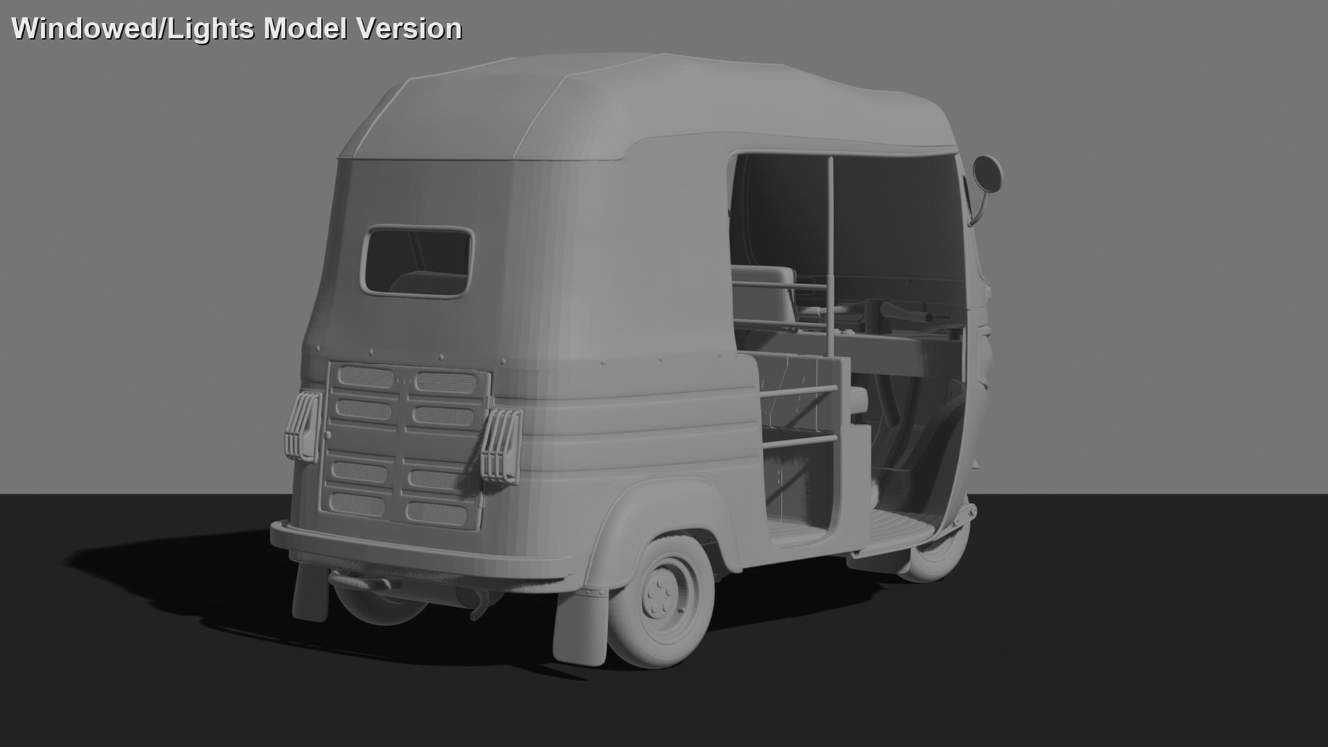 Bajaj RE Auto Rickshaw Tuk-Tuk STL 3D Print Model