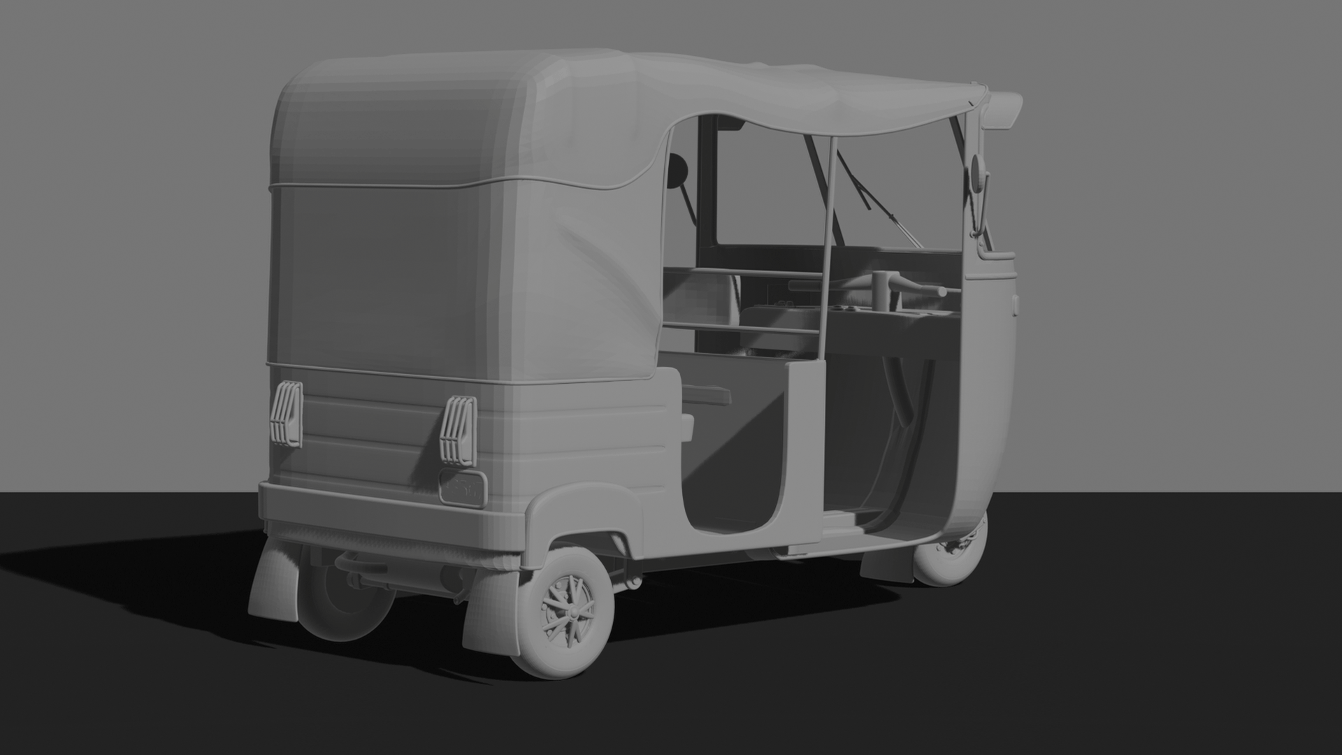 Bajaj RE Auto Rickshaw STL 3D Print Model