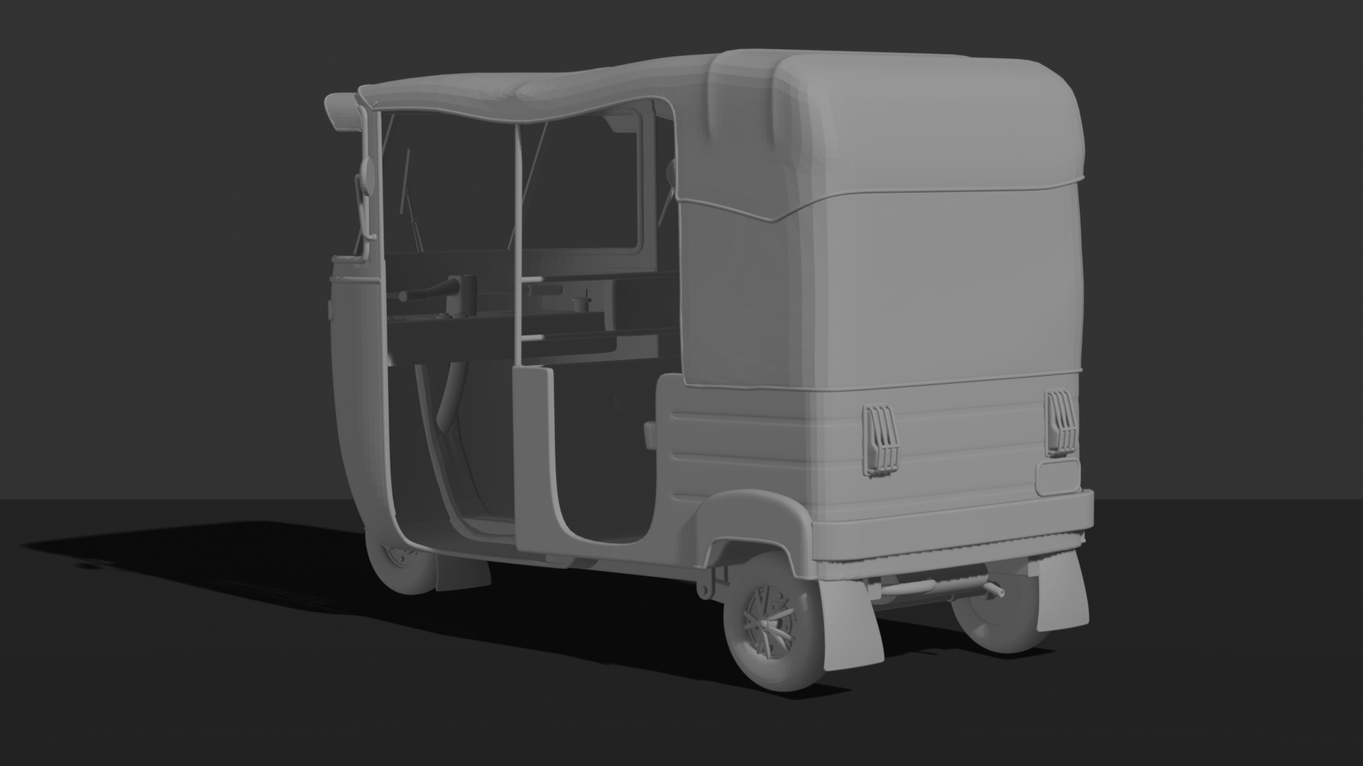 Bajaj RE Auto Rickshaw STL 3D Print Model